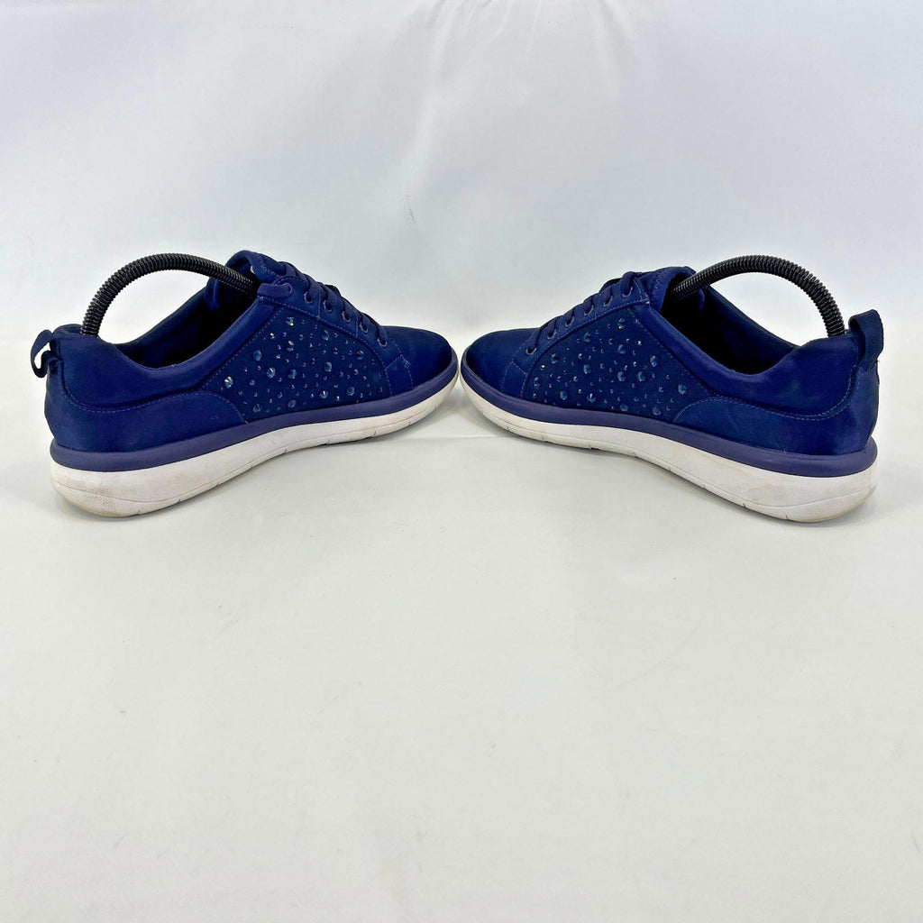 Clarks Women's Trainers Casual Shoes Navy Blue with Diamantes size UK 6 D