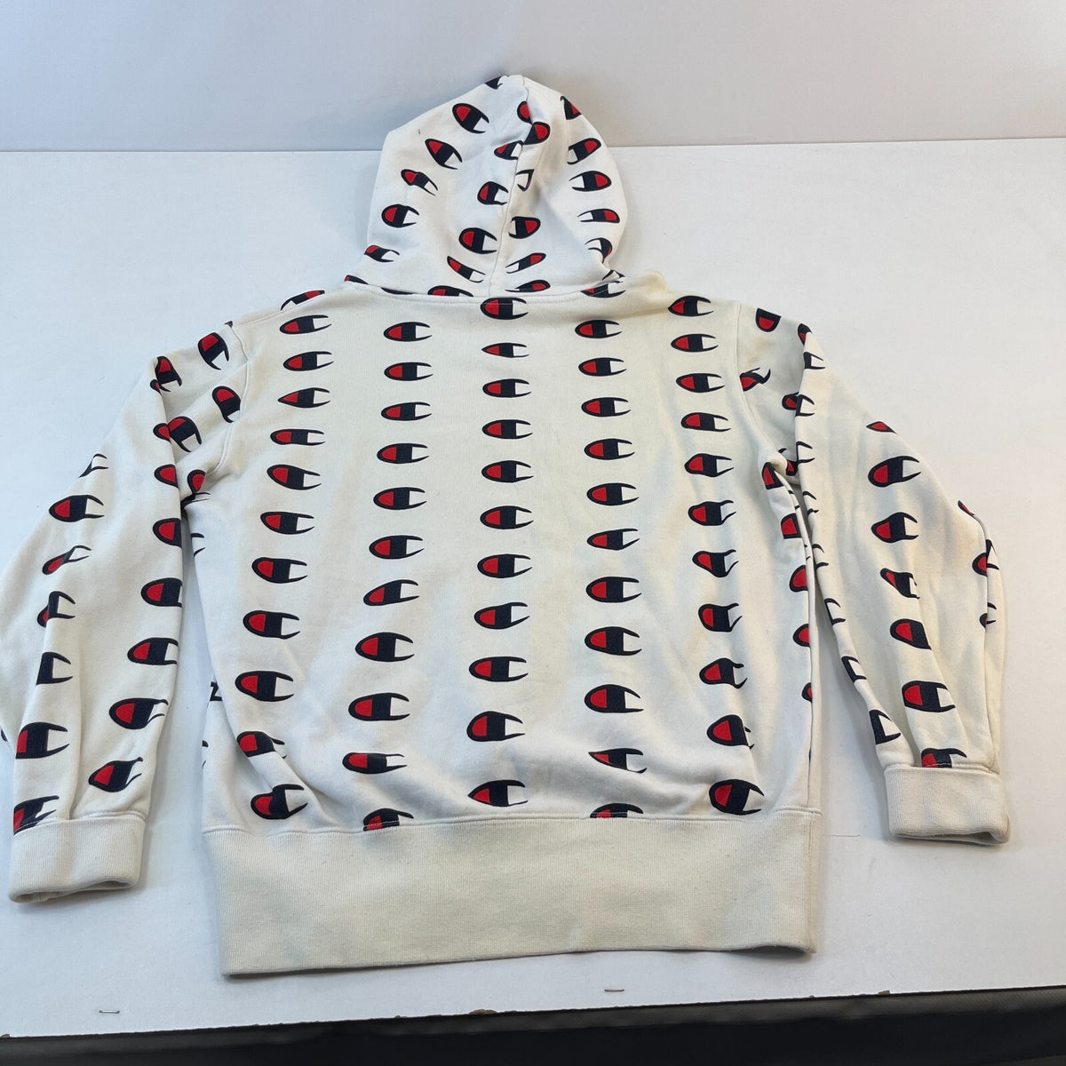 Champion Logo Hoodie White size Small