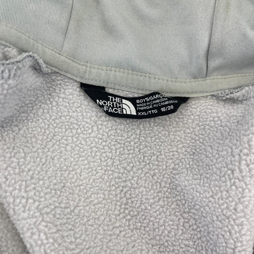North Face Hoodie Pullover Sweatshirt in Grey Youth  Boys 2XL Kangaroo Pocket
