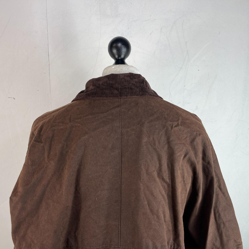 Royal Paddock Men’s Brown Waxed Jacket size 2XL Equine Hiking Dog Walking