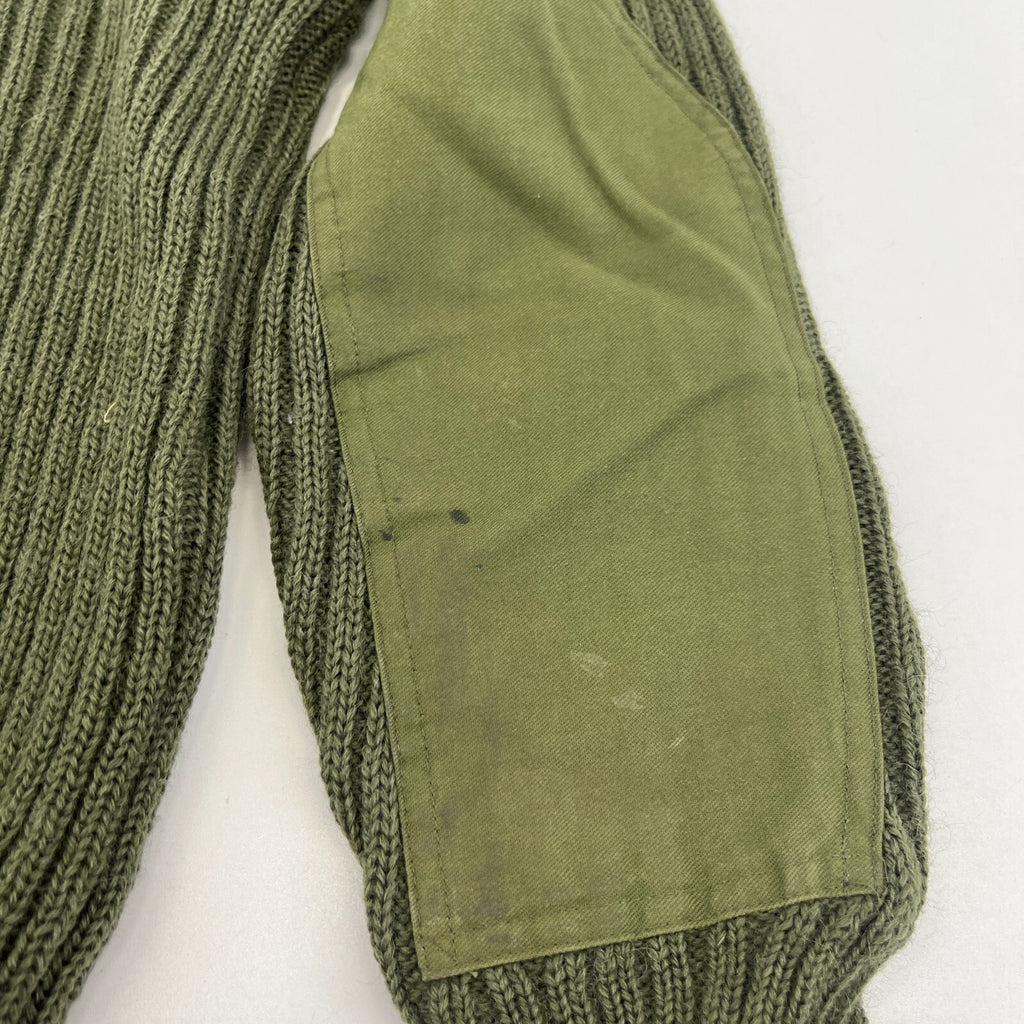 British Army Surplus RSM WO1 ASM Olive Green Wool Jumper with Badges size 2 (M)