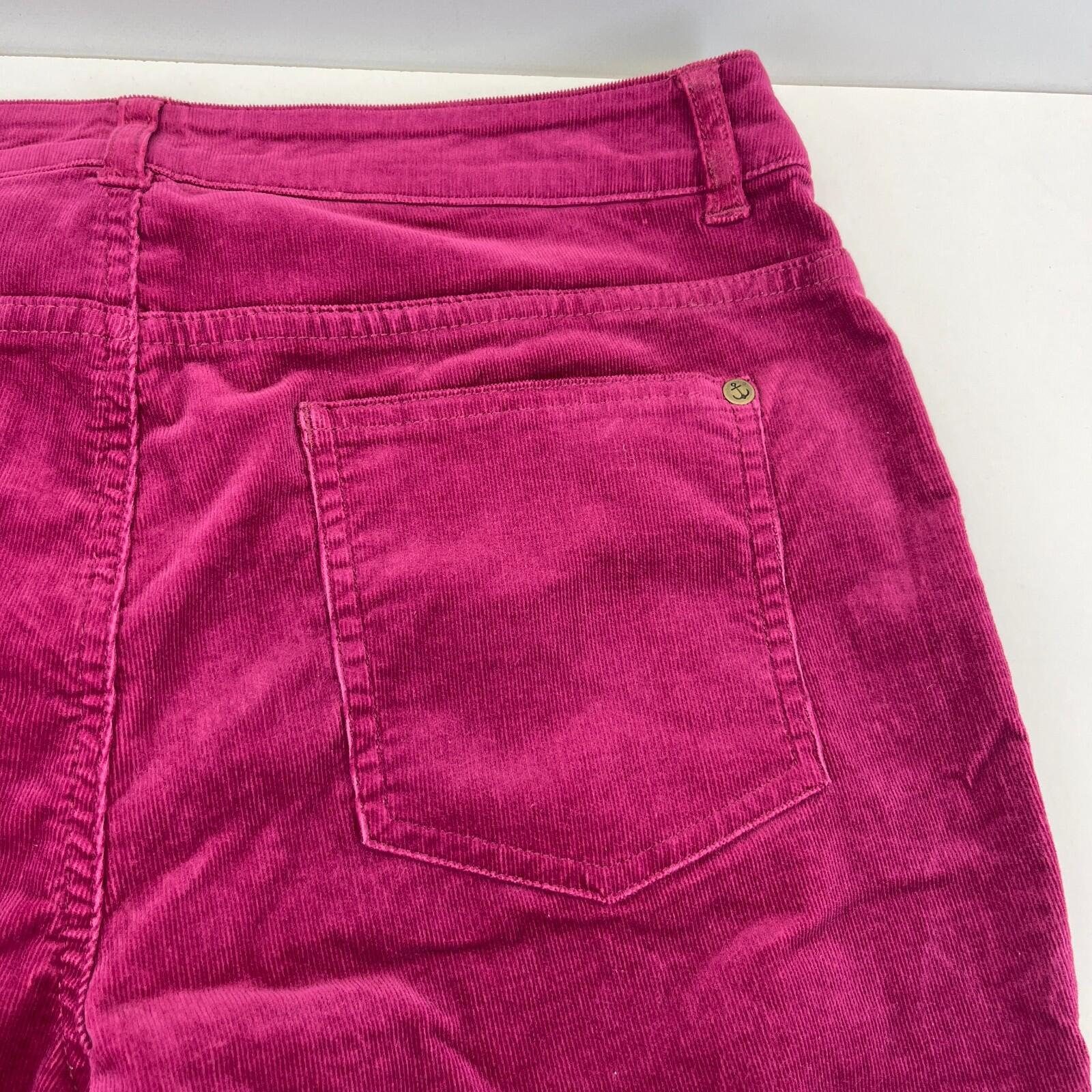 Seasalt Lamledra Cotton Corduroy Trousers Cord Pants in Magenta Pink size 12 R