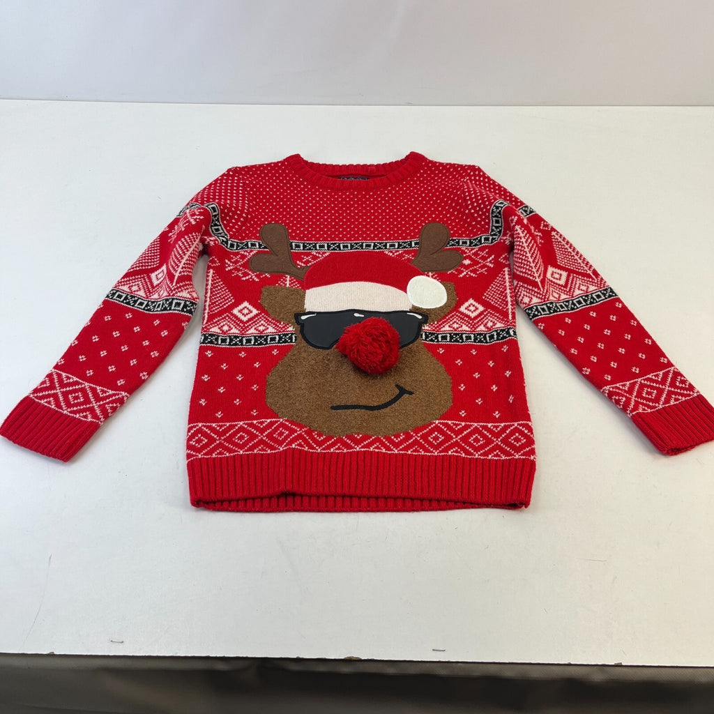 Next Kids Rudolph Christmas Fair Isle Knit Jumper Red Kids size 10 years