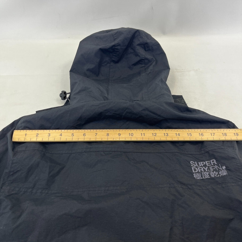 Superdry Original Windcheater Jacket Japan Men’s size Large Black Fleece Lined