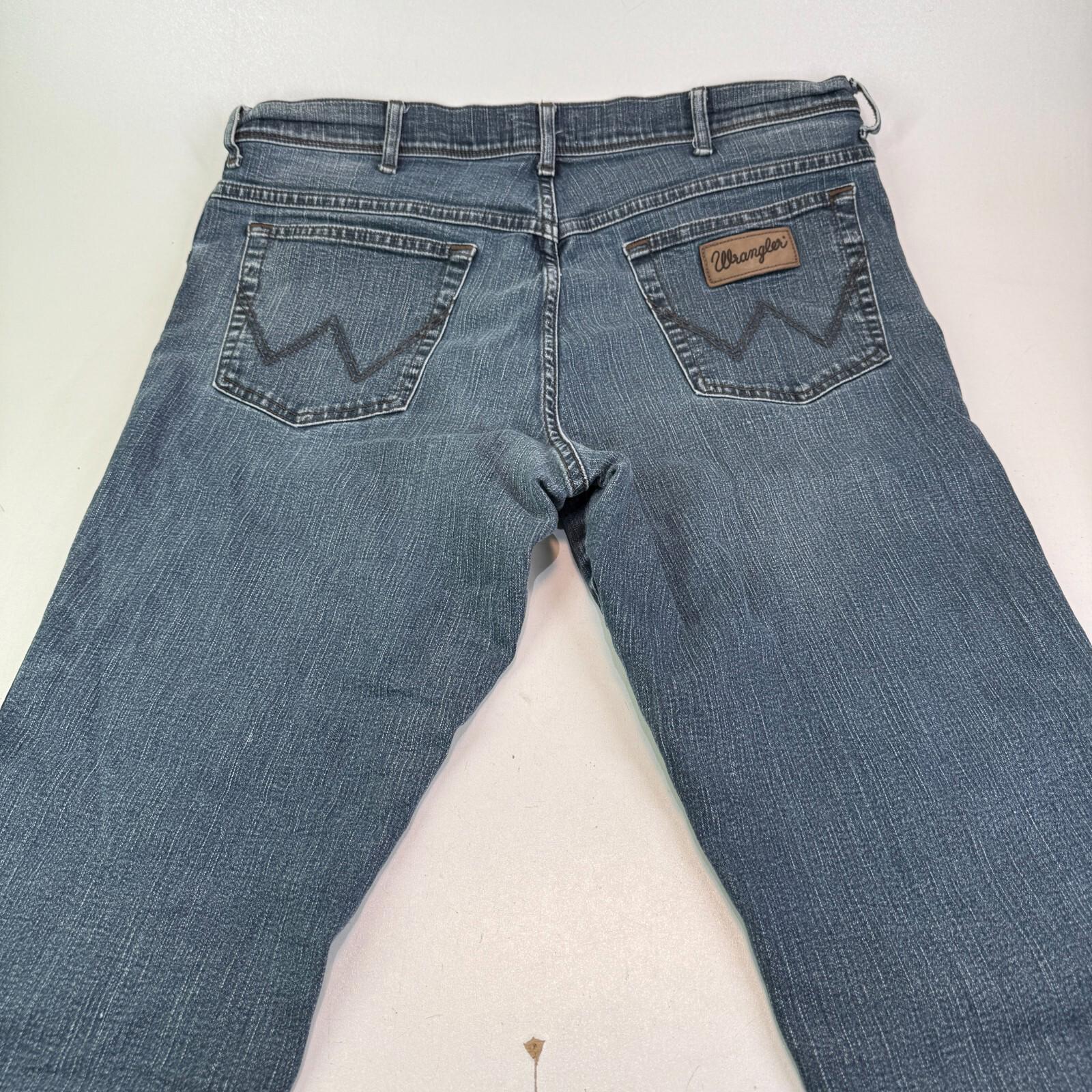 Wrangler Texas Cowboy Jeans Mens W38" L30" Medium Grey Straight Leg