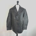 Vintage Letex Wismar Men's Black Leather Jacket size EU 56 Made in Germany