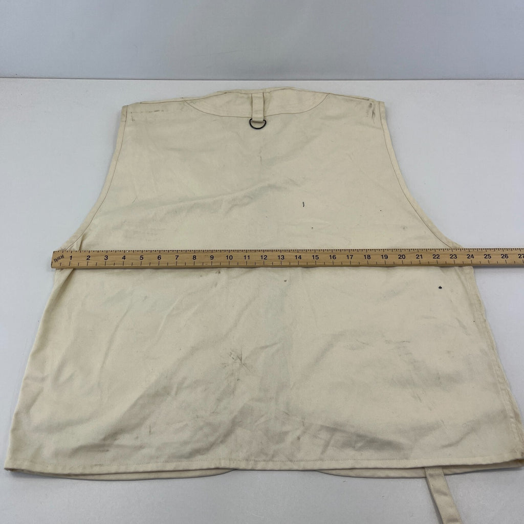 Free Wear Men's Fishing Vest Gilet Cream Light Beige size XL