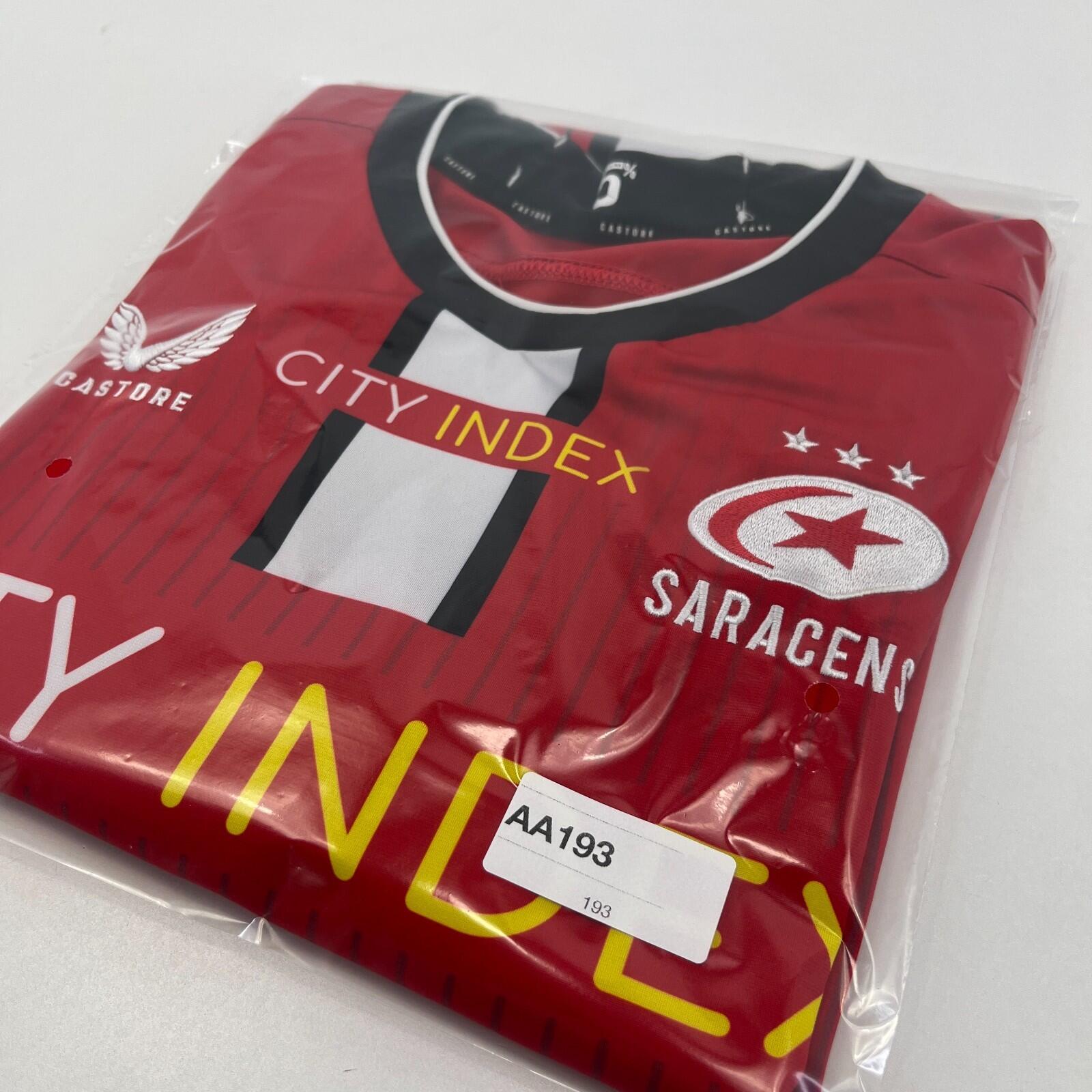 Saracens Rugby Union Castore Red Shirt Jersey Men’s size Small