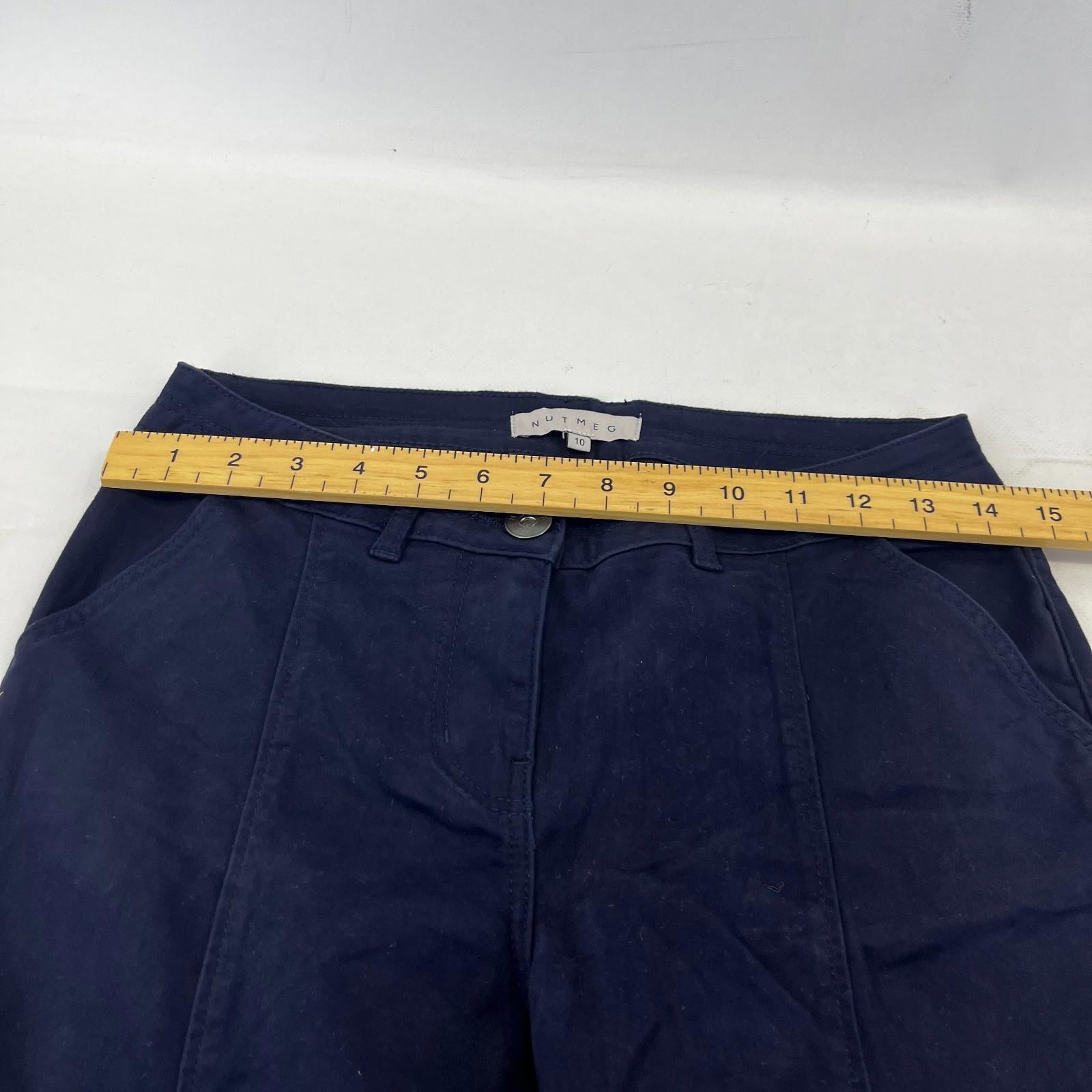 Nutmeg Slim Fit Cargo Pants Trousers Jeans in Blue UK Women's size 10 - NWOT