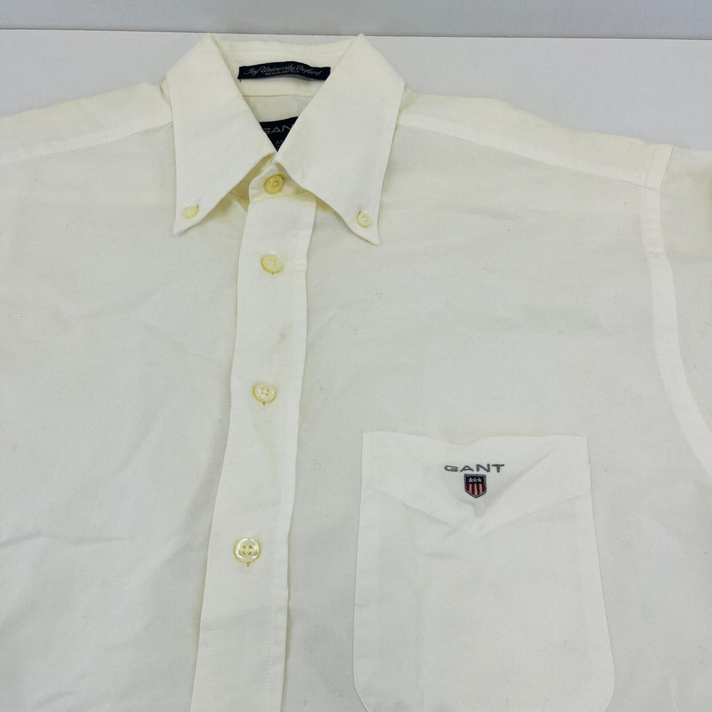 Gant The University Oxford Shirt Mens size Medium in Light Cream White