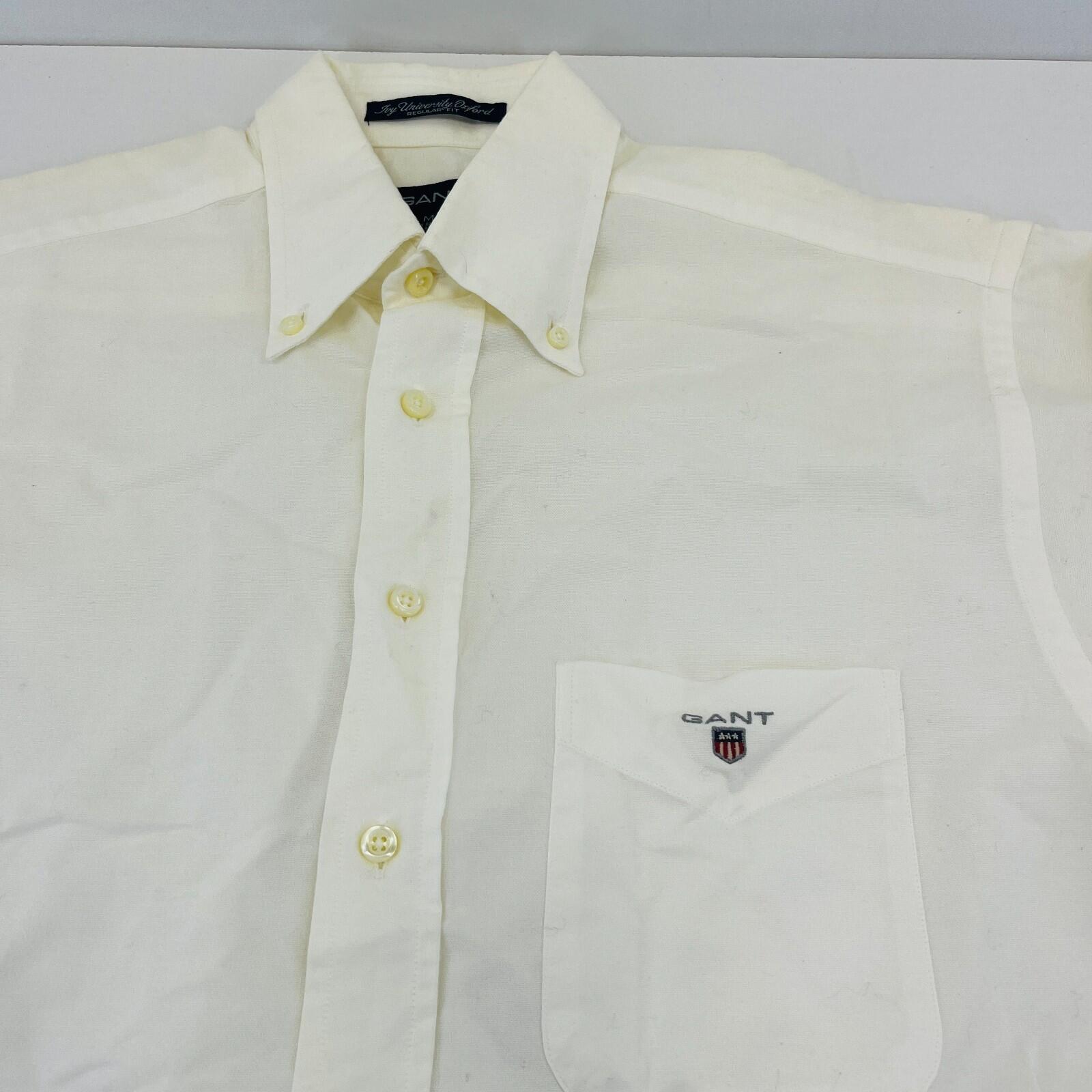 Gant The University Oxford Shirt Mens size Medium in Light Cream White