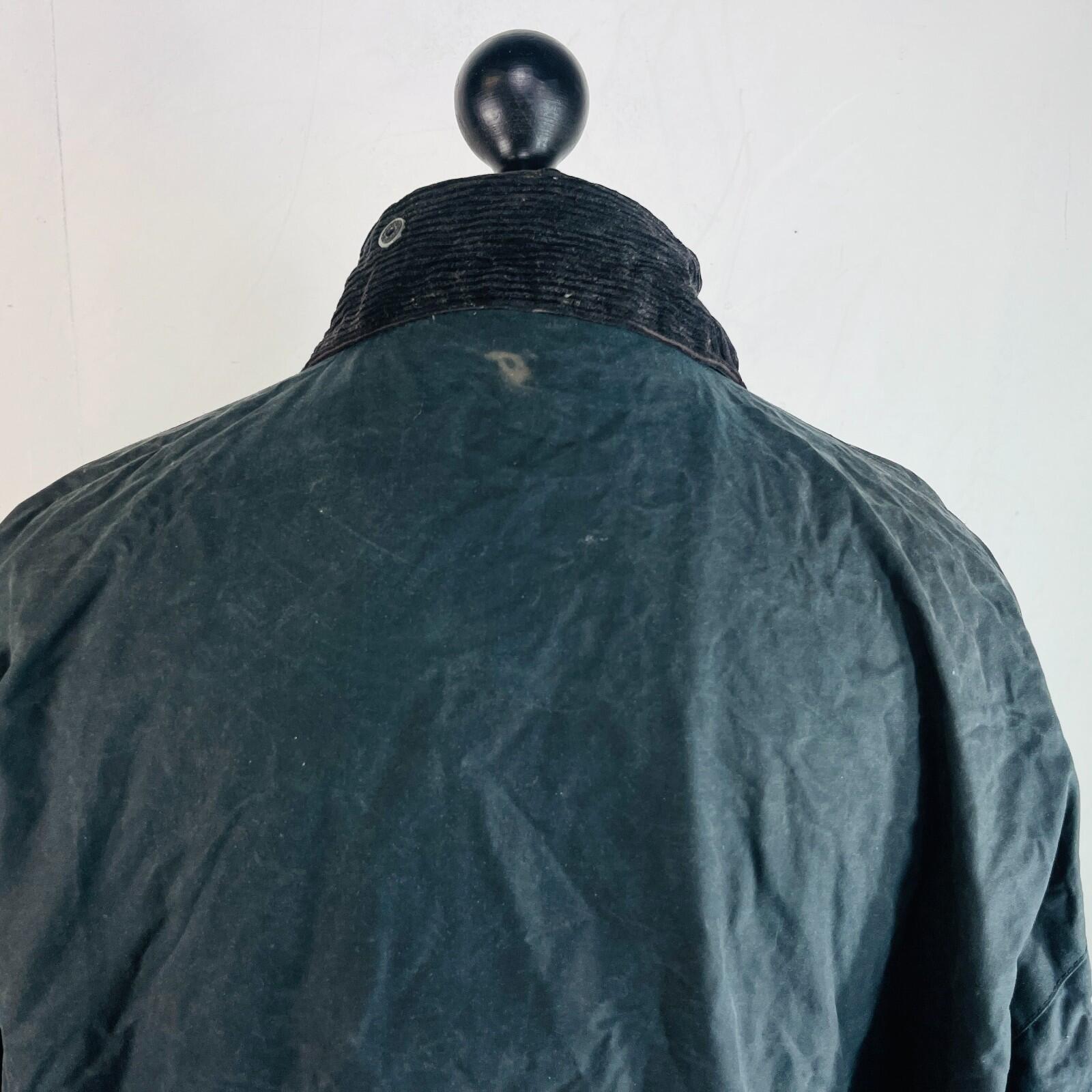 Mc Orvis Wax Jacket Mens size Small Oversized Black Waxed Riding Coat England