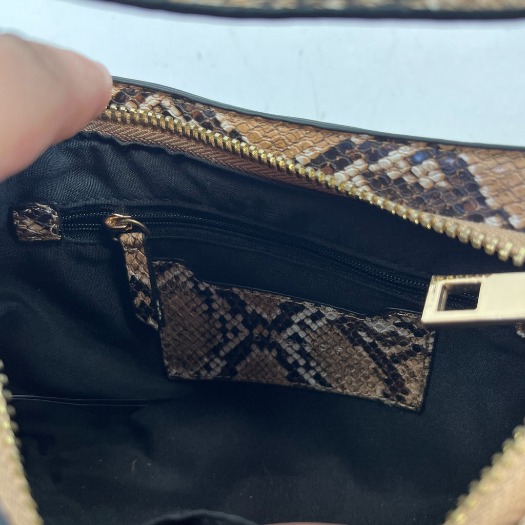 Topshop Faux Snakeskin Shoulder Bag with Adjustable Strap