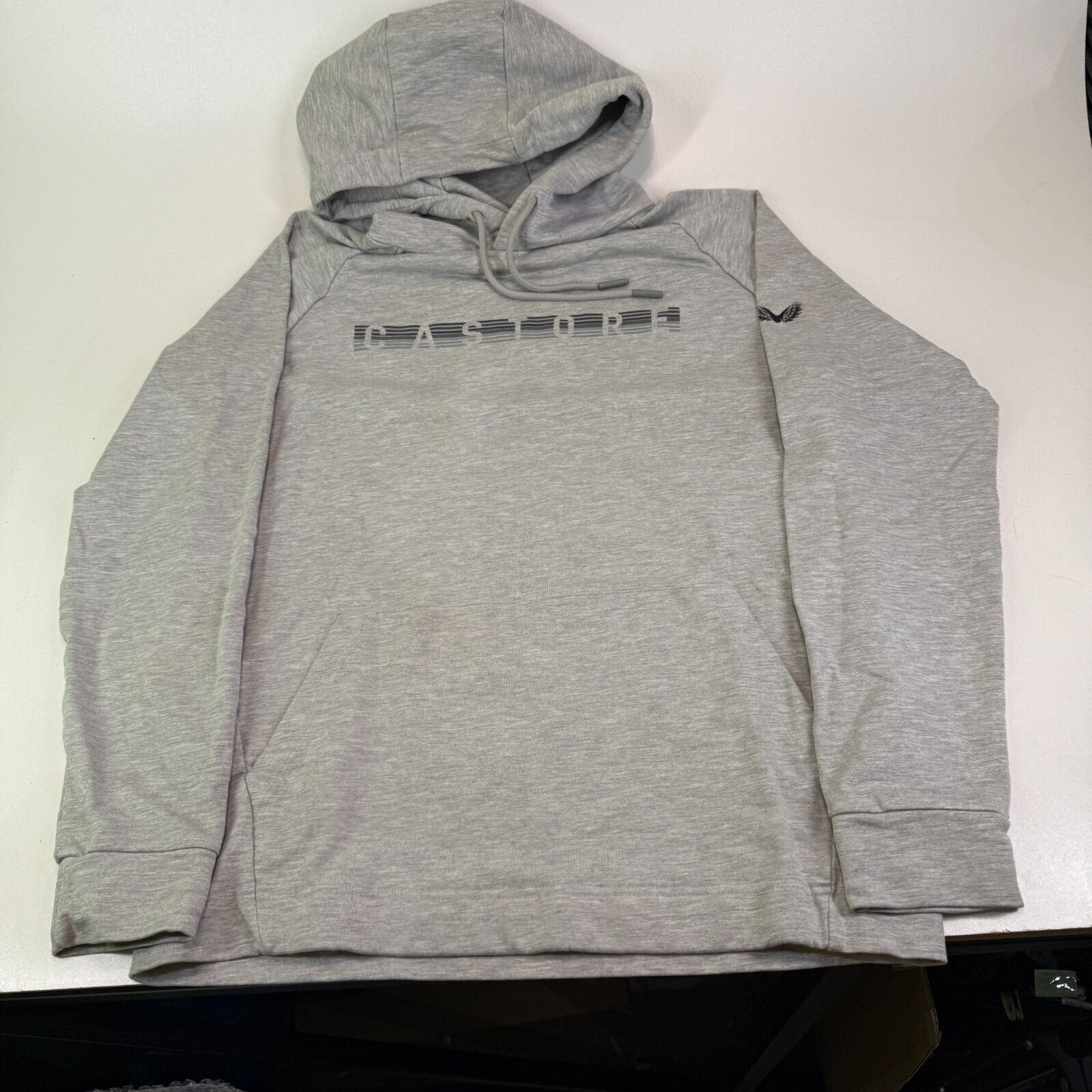 Castore Graphic Spellout Hoodie Grey size Small - VGC