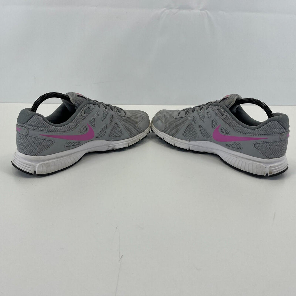 Nike Trainers Revolution 2 Grey & Pink Mesh Running Gym Shoes size UK 7 / EU 41