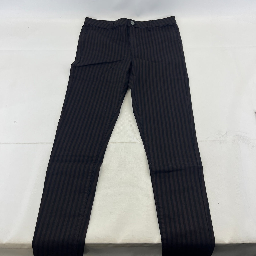 Clockhouse Womens Black/Purple Striped Jeans Cotton Blend Skinny size 40R NWOT