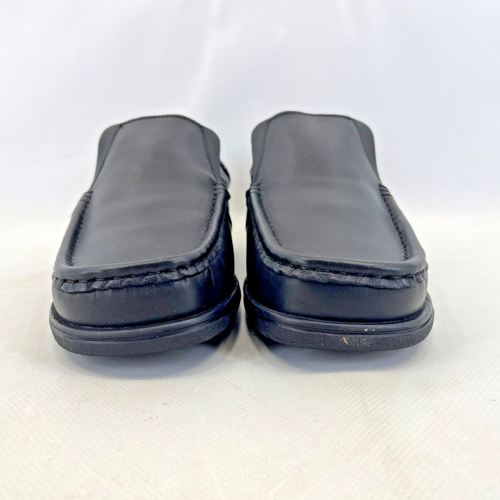 Pretty Green Waltham Slip On Shoes Moccasin Loafers Men's Black Leather size 7.5