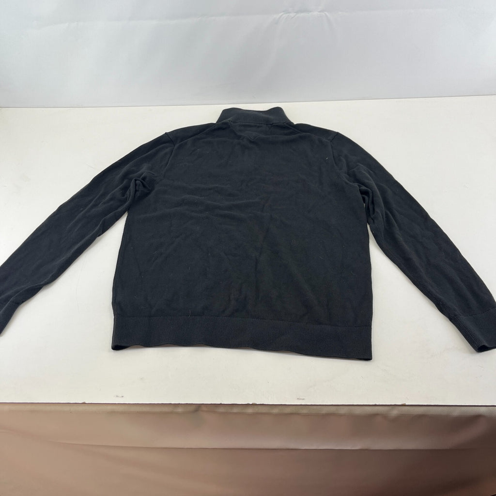 Tommy Hilfiger Women's Knit Turtleneck 1/4 Zip Sweater in Black size Large