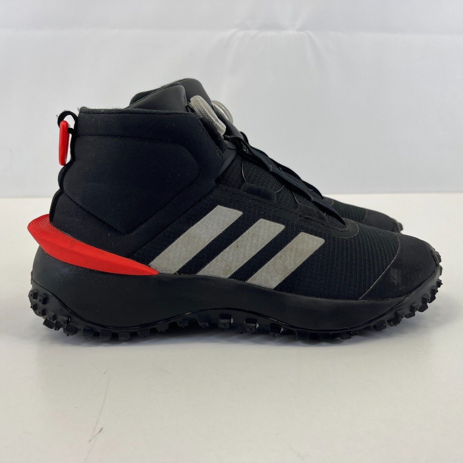 Adidas Fortatrail BOA High Top Trainers in Black & Red UK size 5 / EU 38