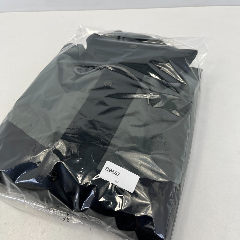 Trojan Men's Waterproof Raincoat Jacket with Hood size Medium Black & Grey