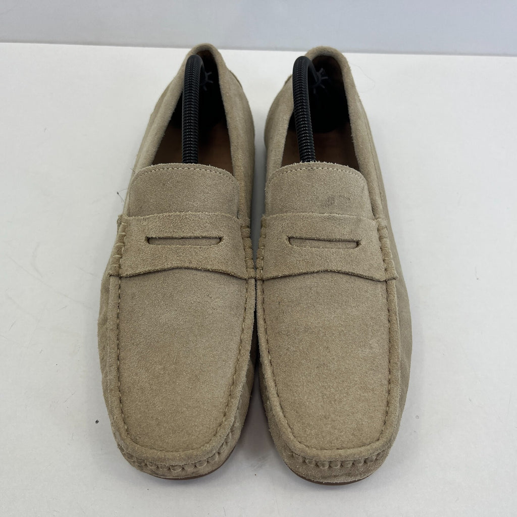 Chatham Parker Shoes Men’s Suede Leather Moccasin Loafers size 8 Beige