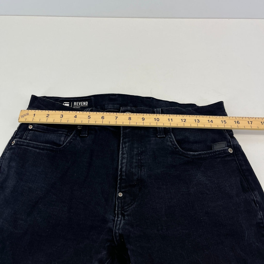 Men’s G-Star Raw Revend Skinny Dark Black Jeans W32" L30"