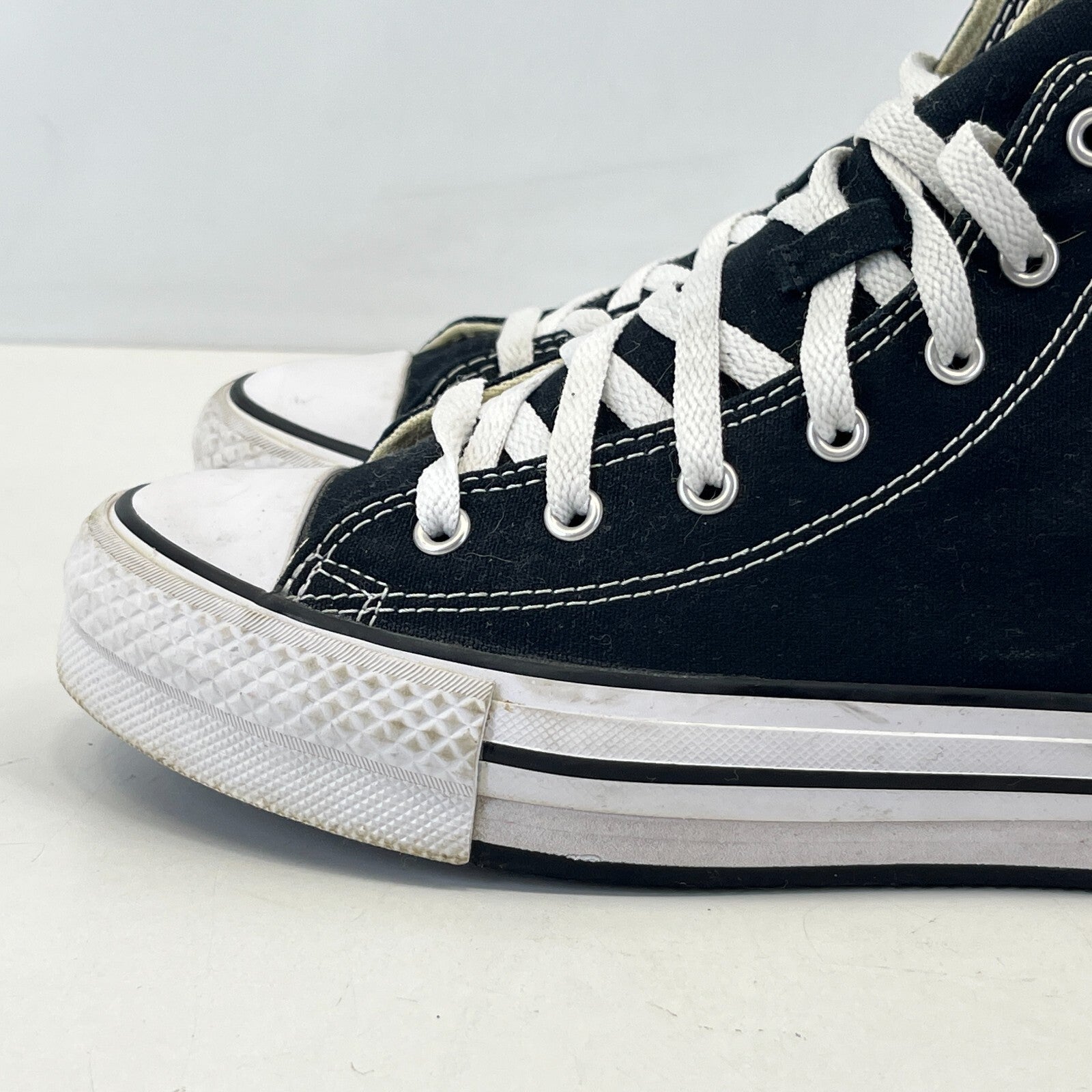 Converse Hi-Tops size UK 4.5 EU 37.5 Black Canvas & White All Stars