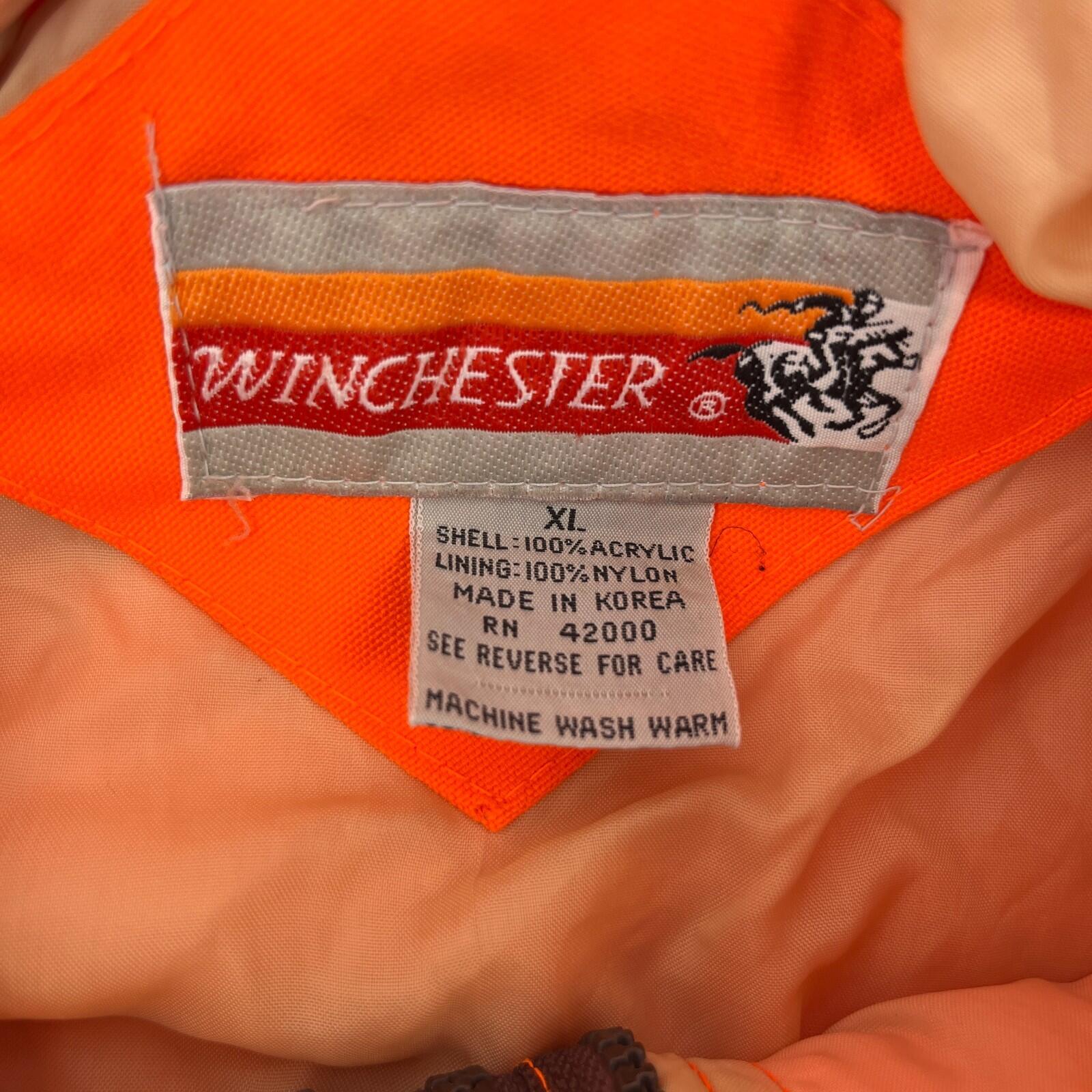 Winchester Hi-Vis Orange Chore Shooting Jacket Hunting size XL