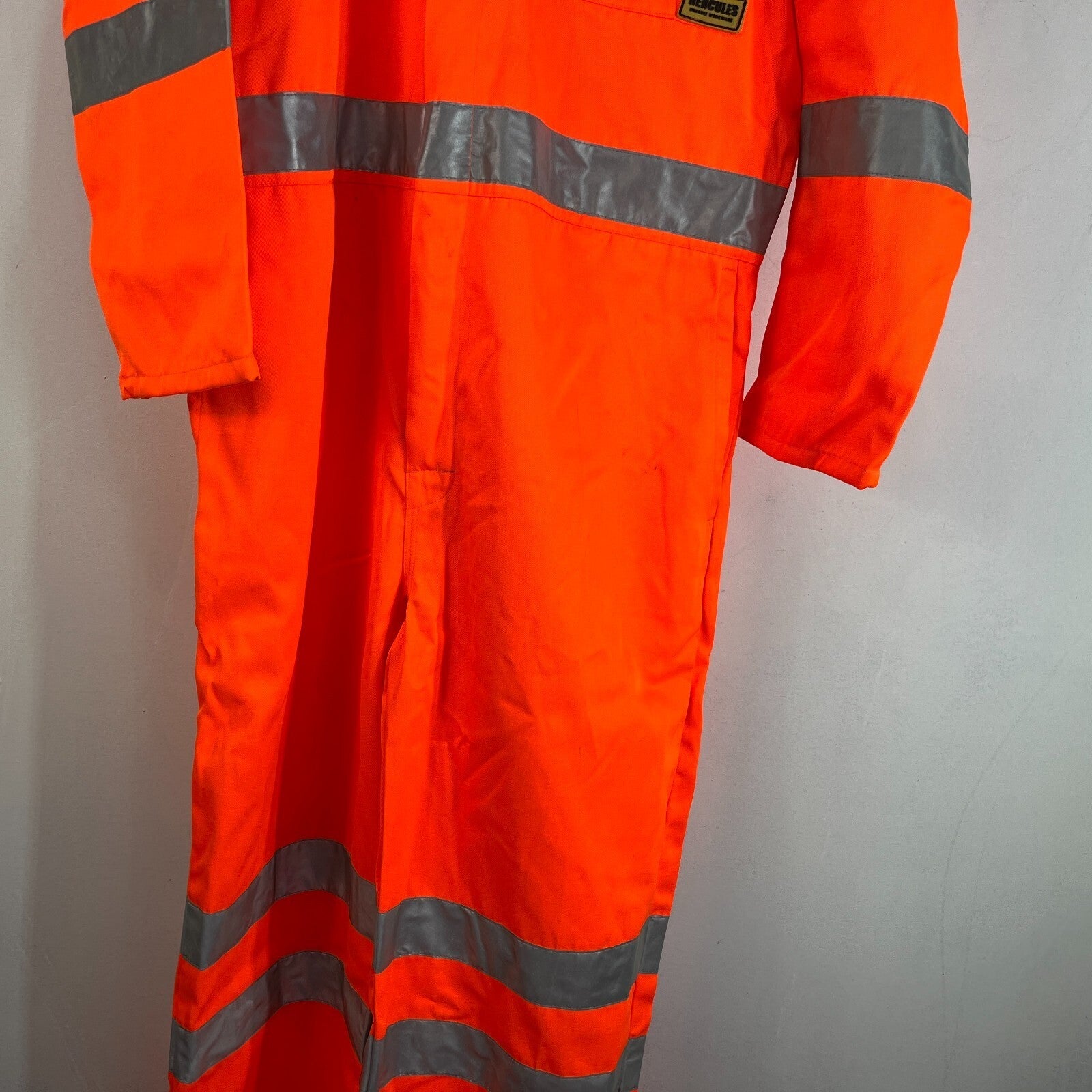 Hercules Men's Hi-Vis Orange Overalls Boiler Suit Coveralls size Large