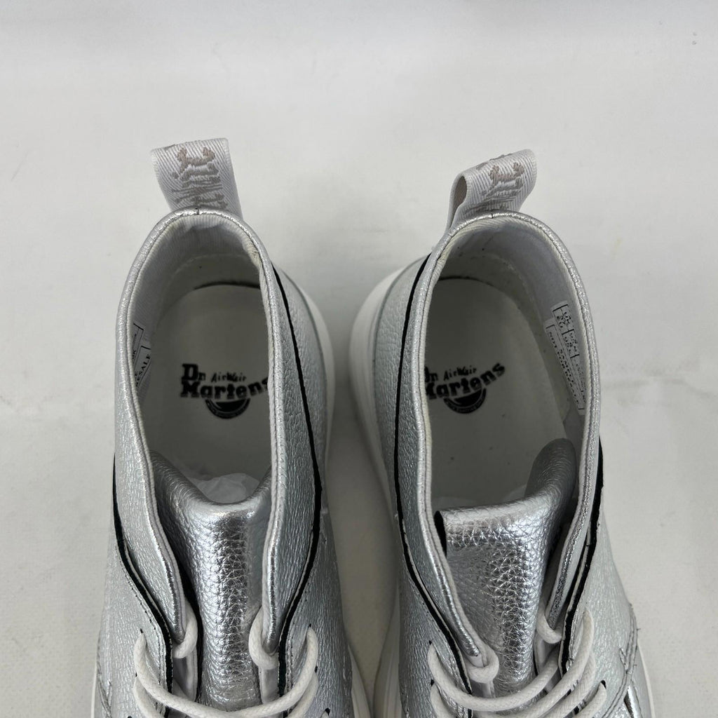 Dr Martens Jemima Silver & White Leather Kiltie Chukka Boots Shoes Womens UK 4