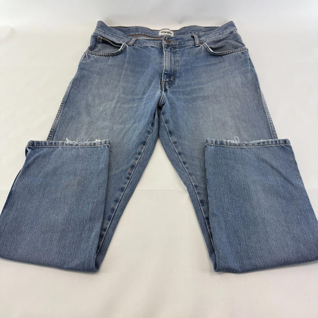 Wrangler Texas Jeans Men's Mid Blue Straight Regular 100% Cotton W36" L30"