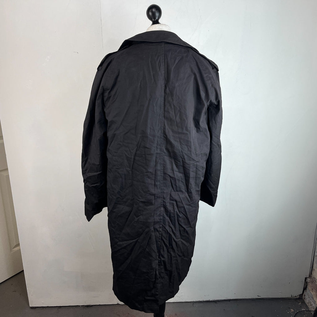 Genuine US Navy Black Trench Coat with Removable Liner size 44R Formal Military