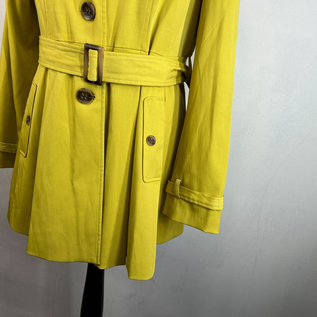 F&F Belted Trench Coat in Mustard Yellow Women's size 20 - VGC