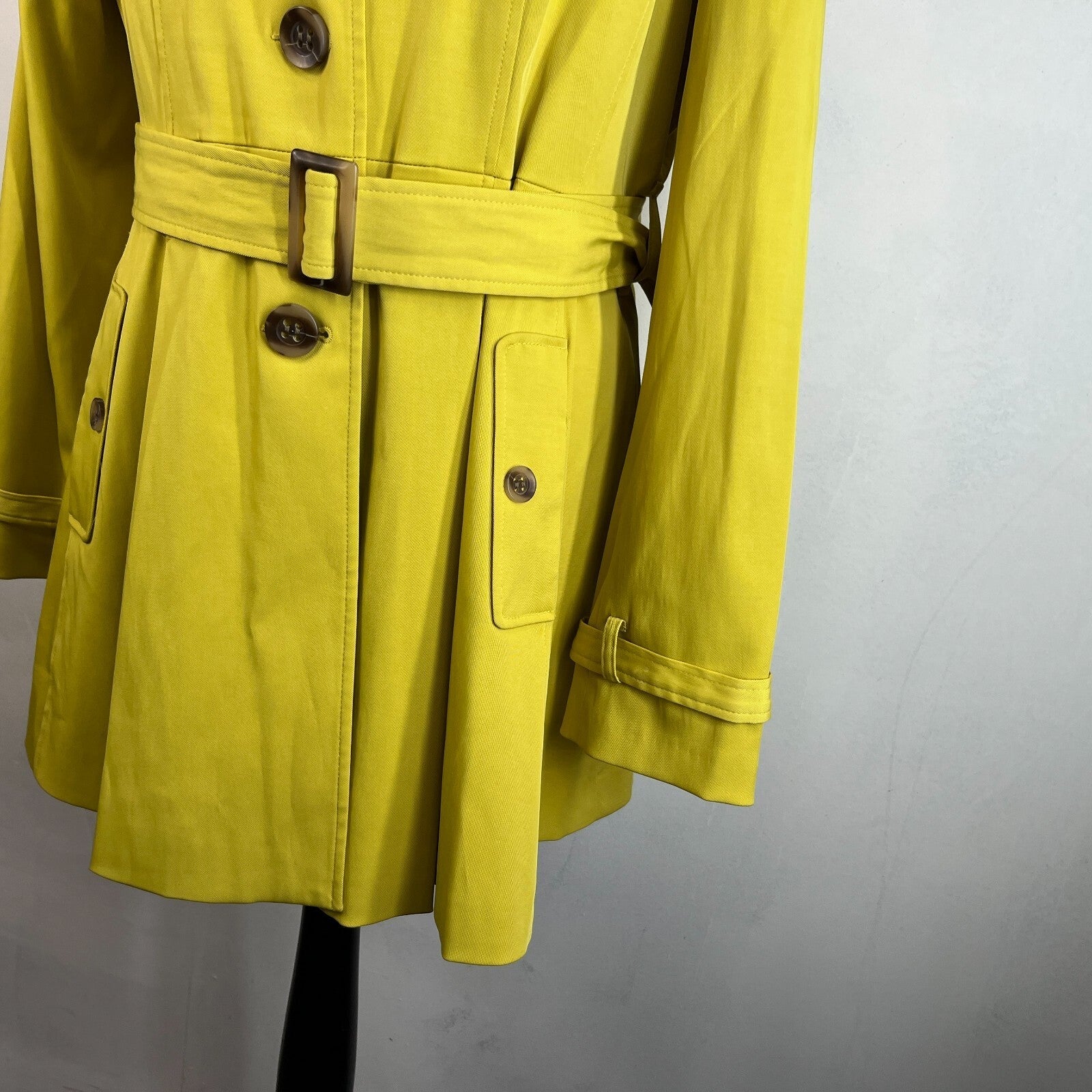 F&F Belted Trench Coat in Mustard Yellow Women's size 20 - VGC