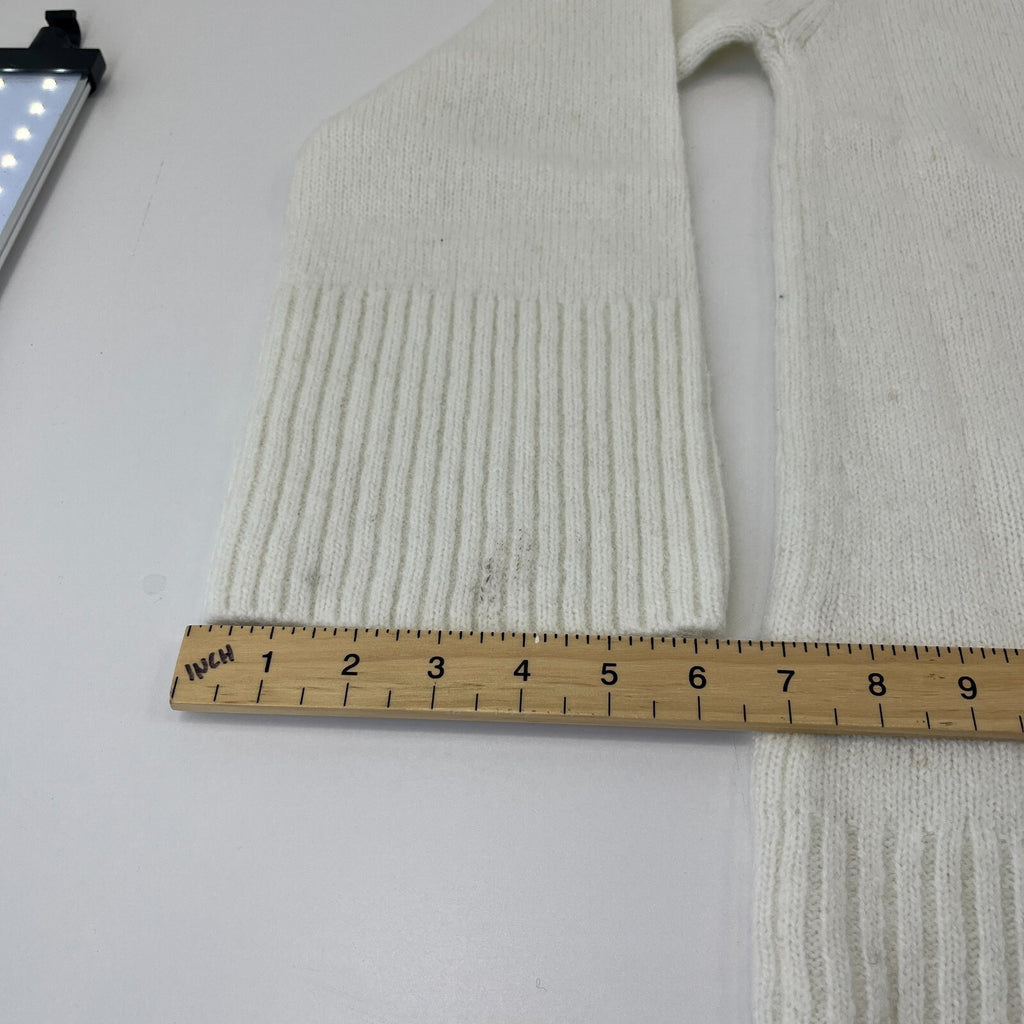 Sweaty Betty Alpine Wool Crew Neck Jumper Sweater in Lily White size S Alpaca