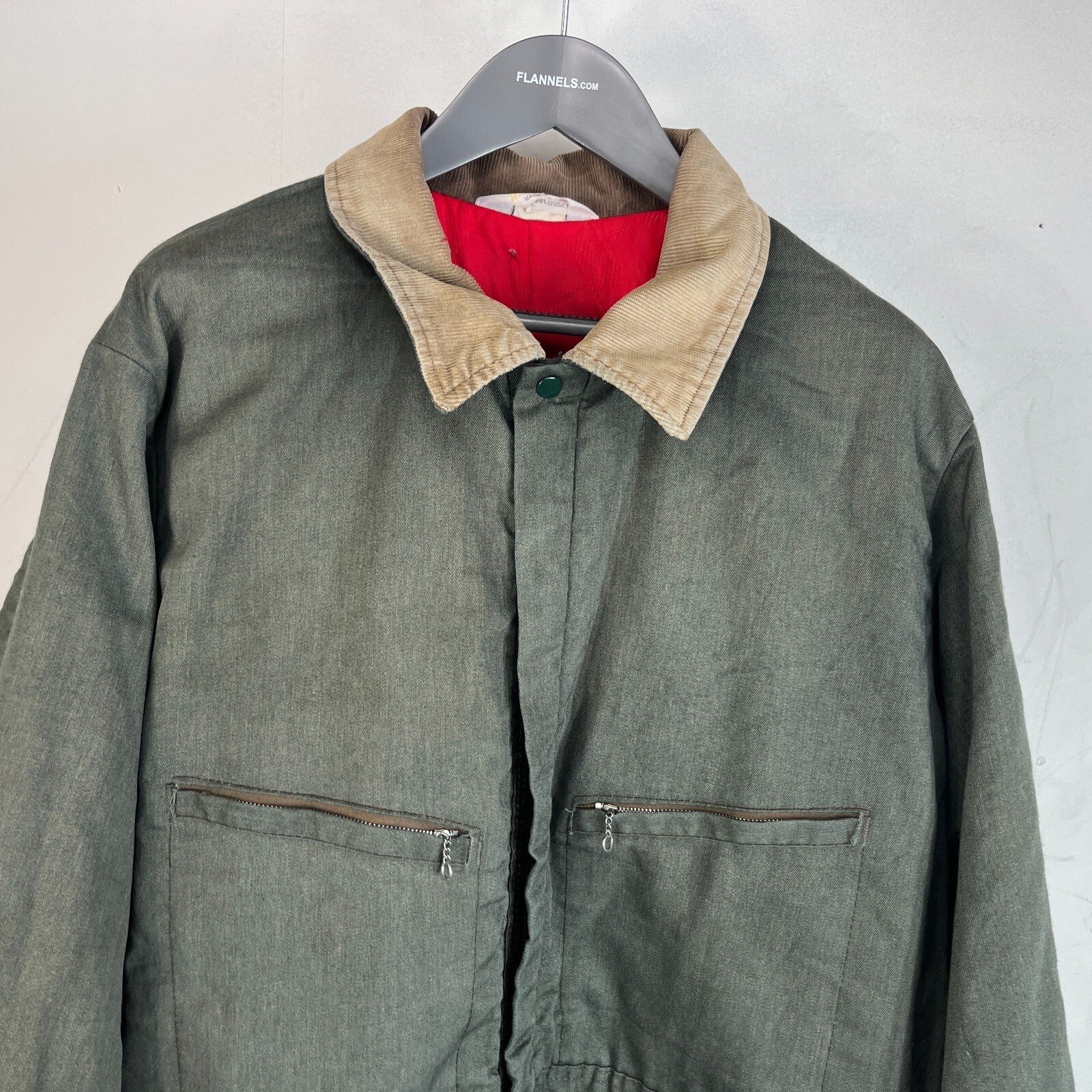 Key Imperial Green Heavy Duty Overalls Quilted Insulated Mens Large-Reg USA Made