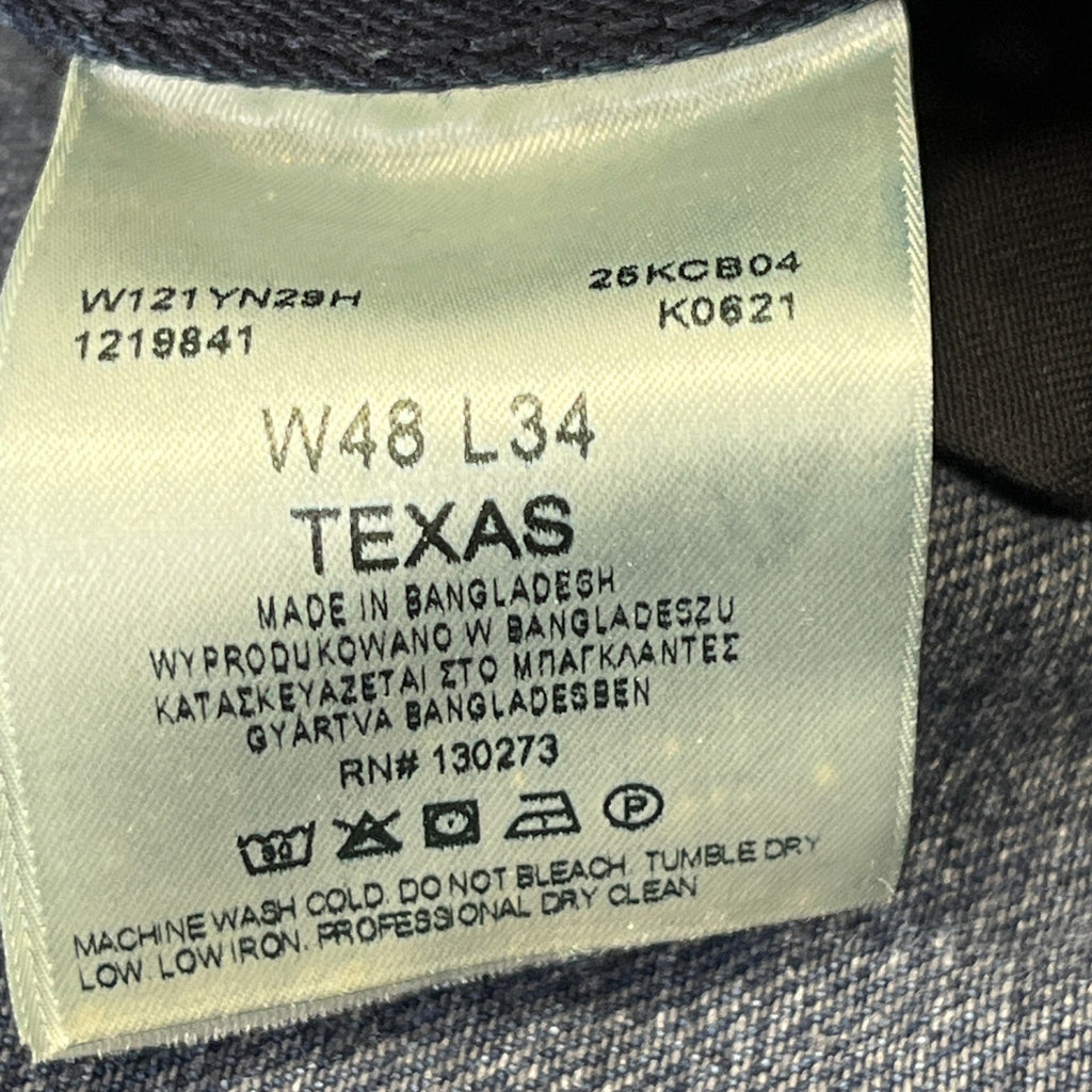 Wrangler Texas Denim Jeans Mid Blue Trousers Straight Leg W48" L34"
