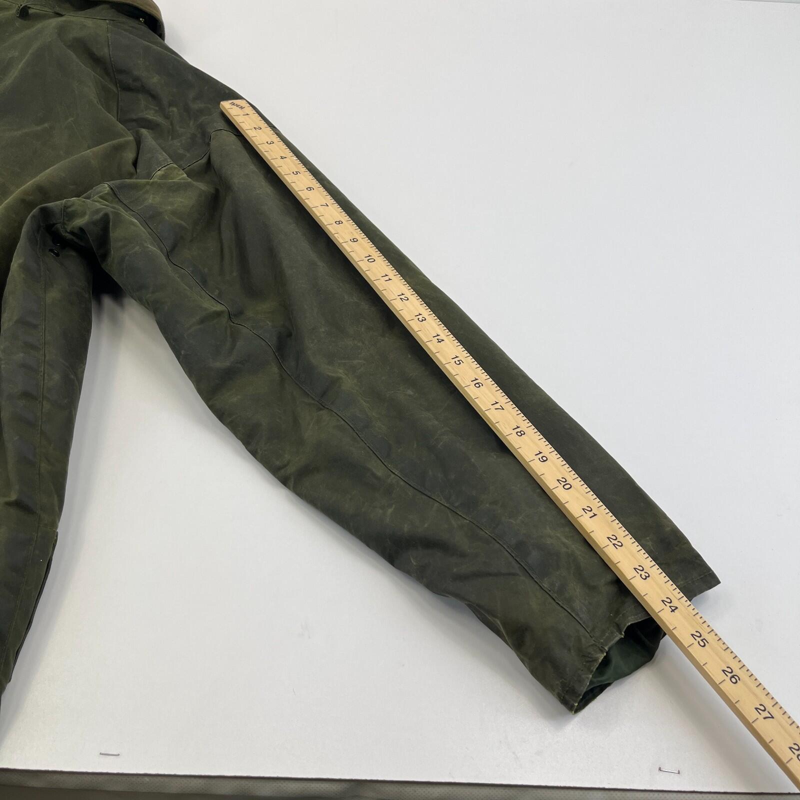 Claydon Insulated Wax Jacket Mens Medium Green Full Zip Hunting Country Cotton