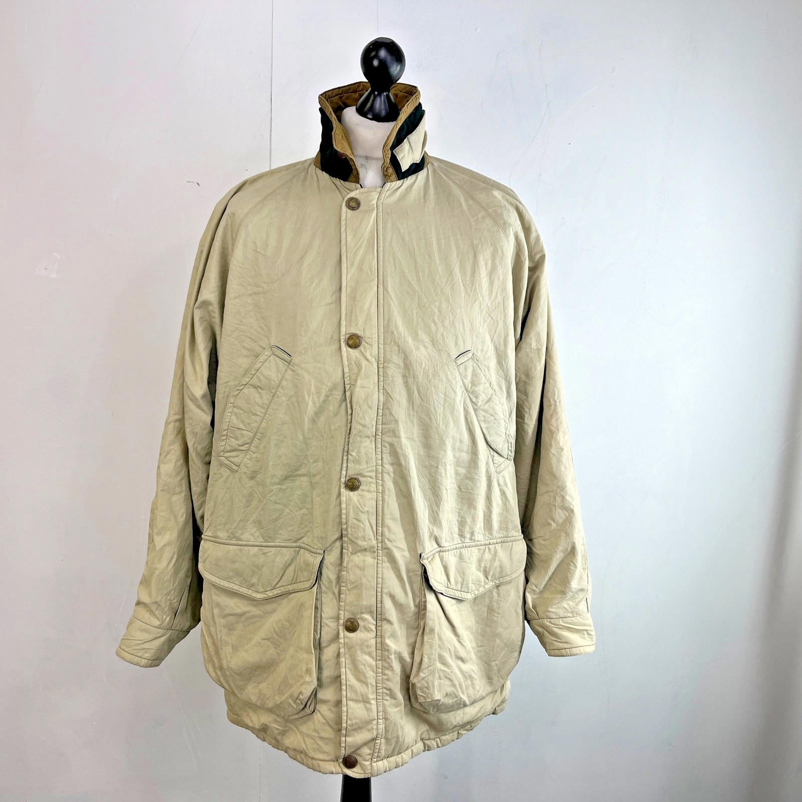 Gant "The Parka" Men's Casual Jacket Mid Length Beige Overcoat size M