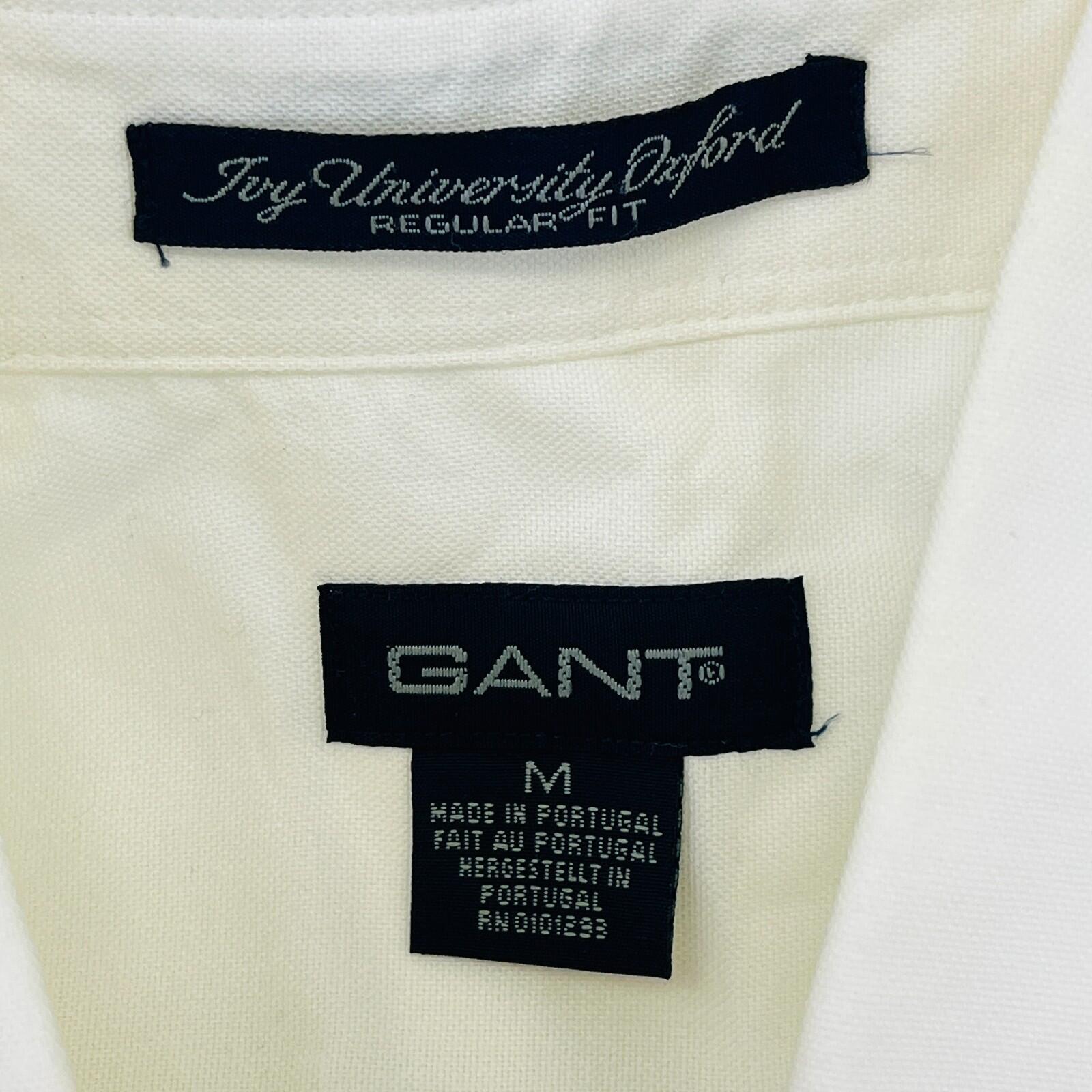 Gant The University Oxford Shirt Mens size Medium in Light Cream White
