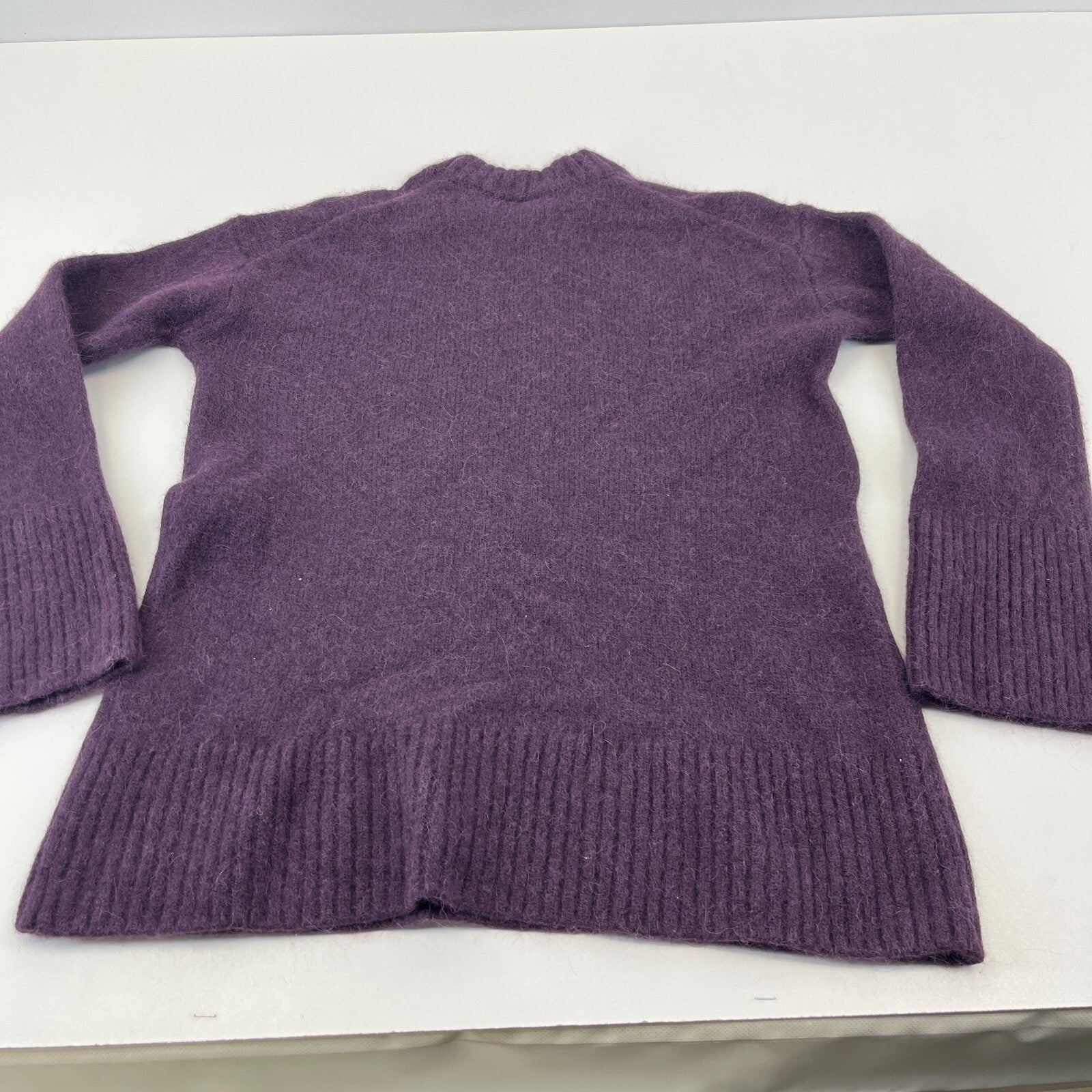 Sweaty Betty Alpine Wool Crew Neck Jumper Sweater in Purple size XXS/6 Alpaca