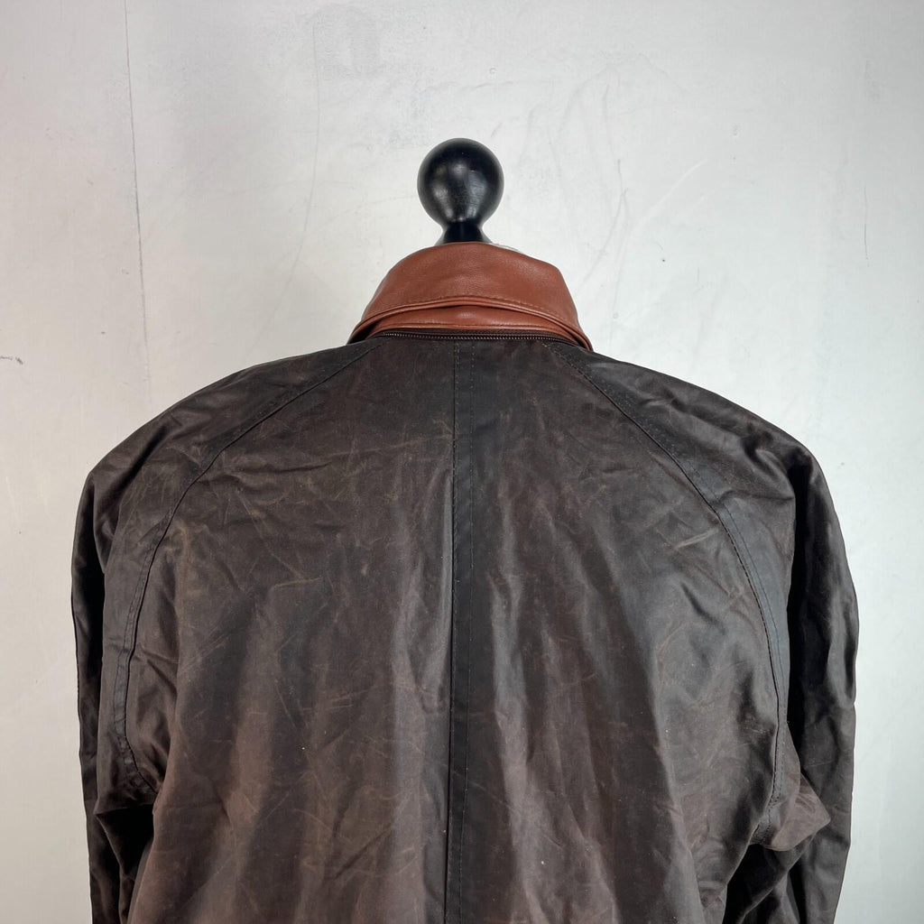 Toggi Wax Jacket Overcoat size L Brown Equine Horses Hunting Country Walking