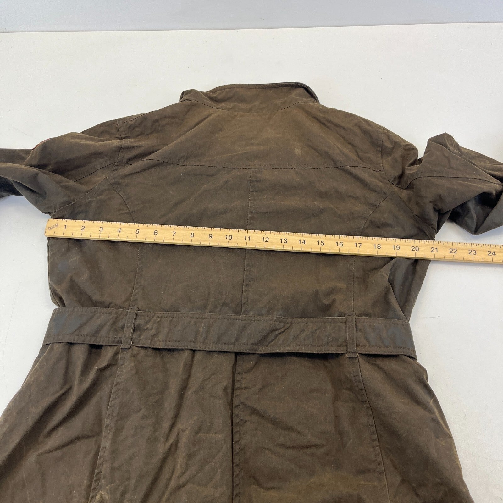 Scippis Australian Adventure Wear Utility Women's Brown Wax Jacket Belted size M