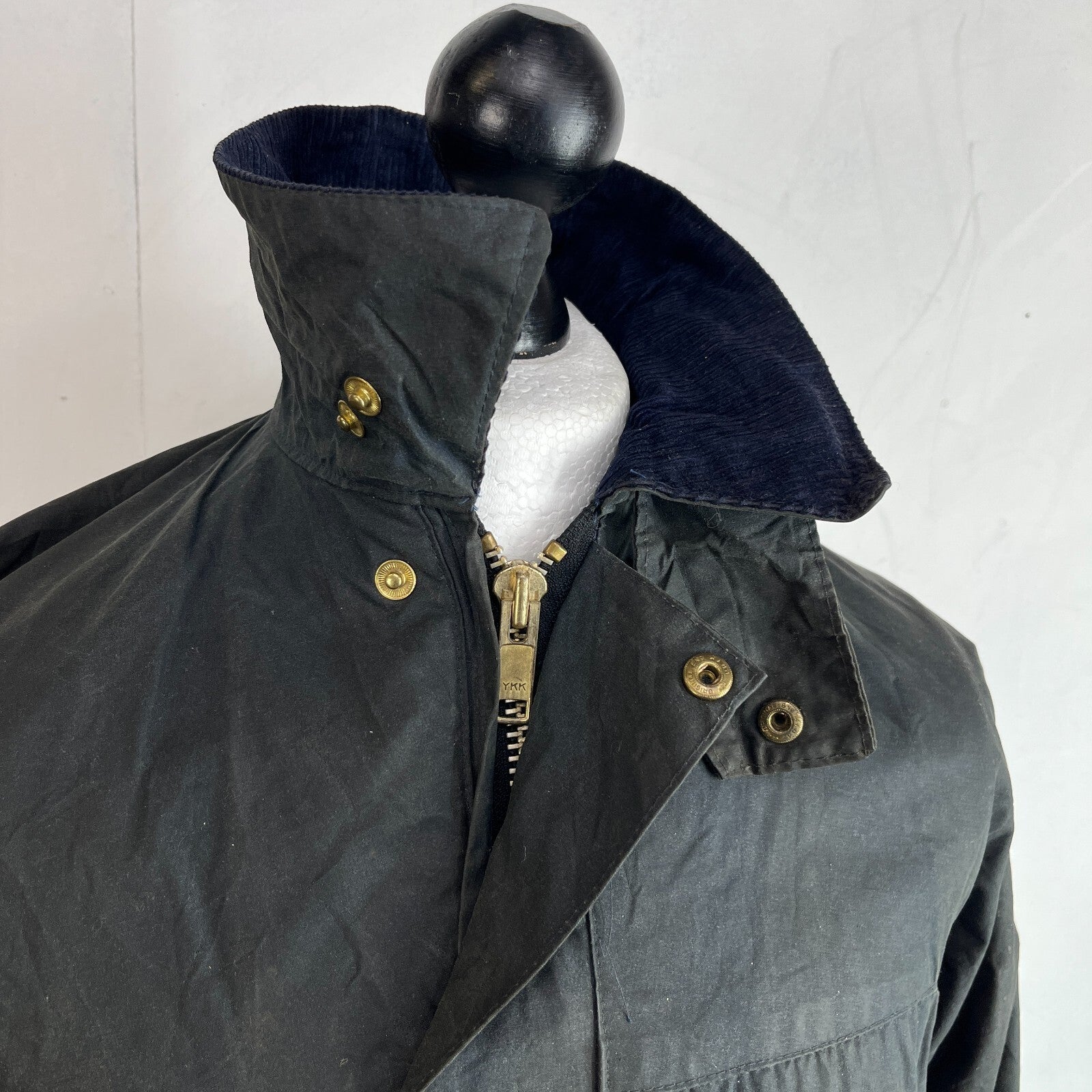 John Partridge Women's Wax Jacket in Black Waxed Cotton size 34 (XS)