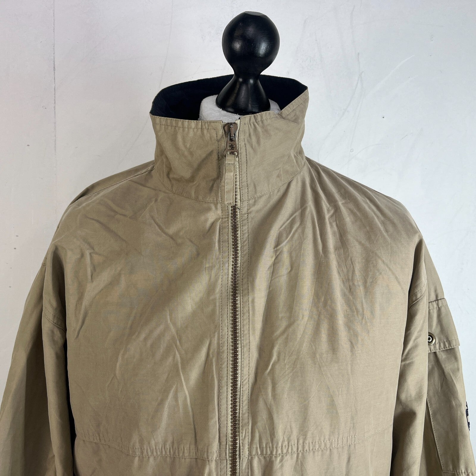 Timberland Men's Weathergear Windbreaker Coat size US M UK L Loose Fit Beige