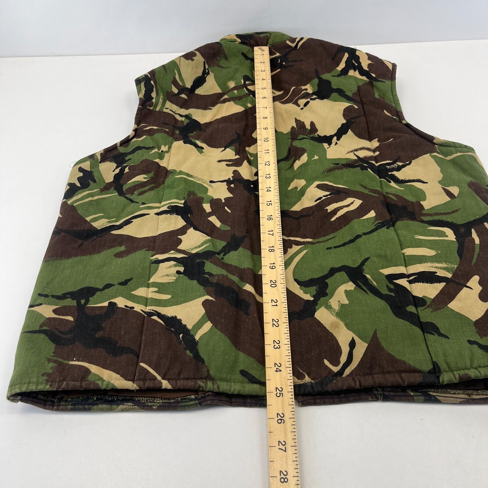 Men's Quilted Body Warmer Green Camo size Large Made in England