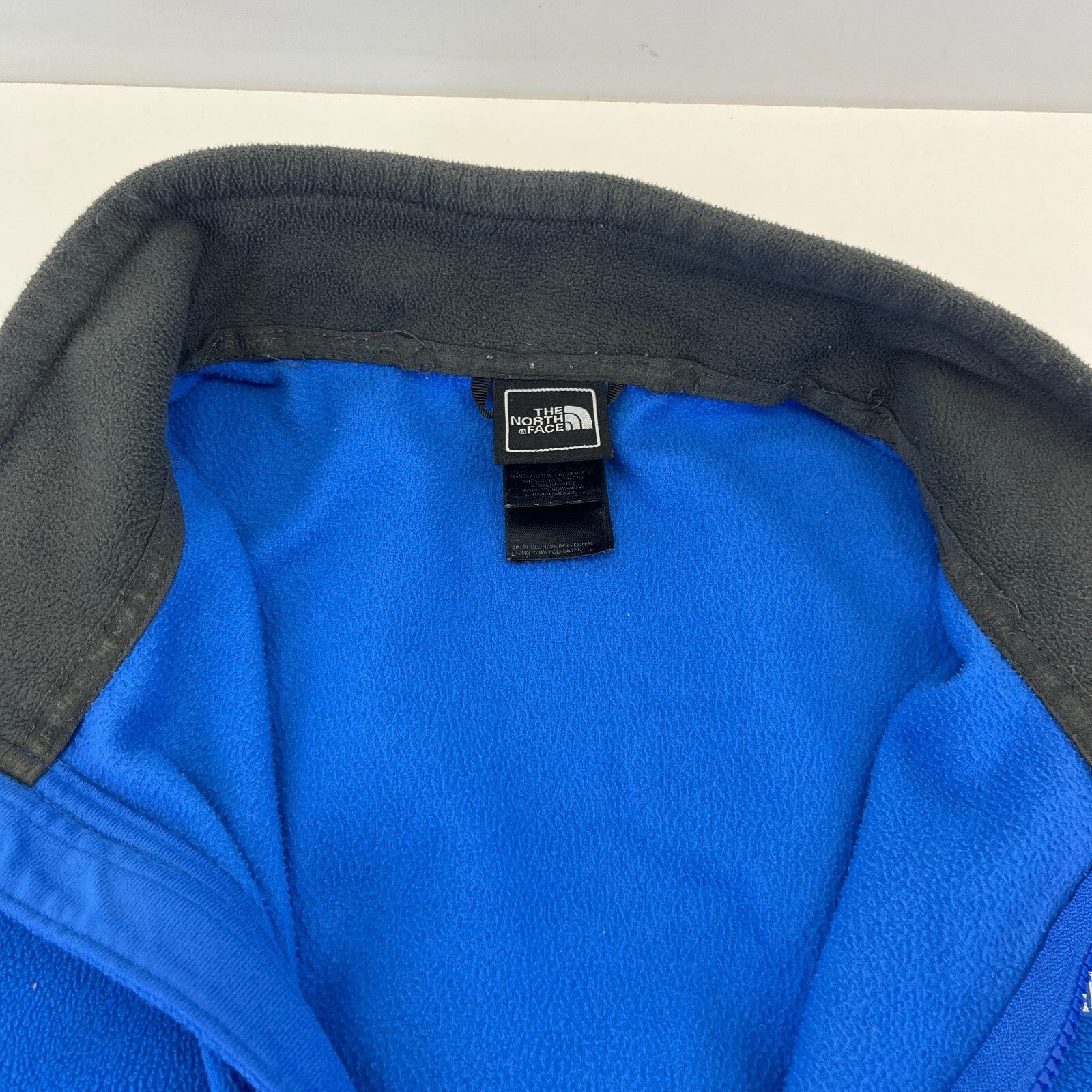 The North Face Men's Blue Fleece Full Zip Jacket with Zip Pockets size Large