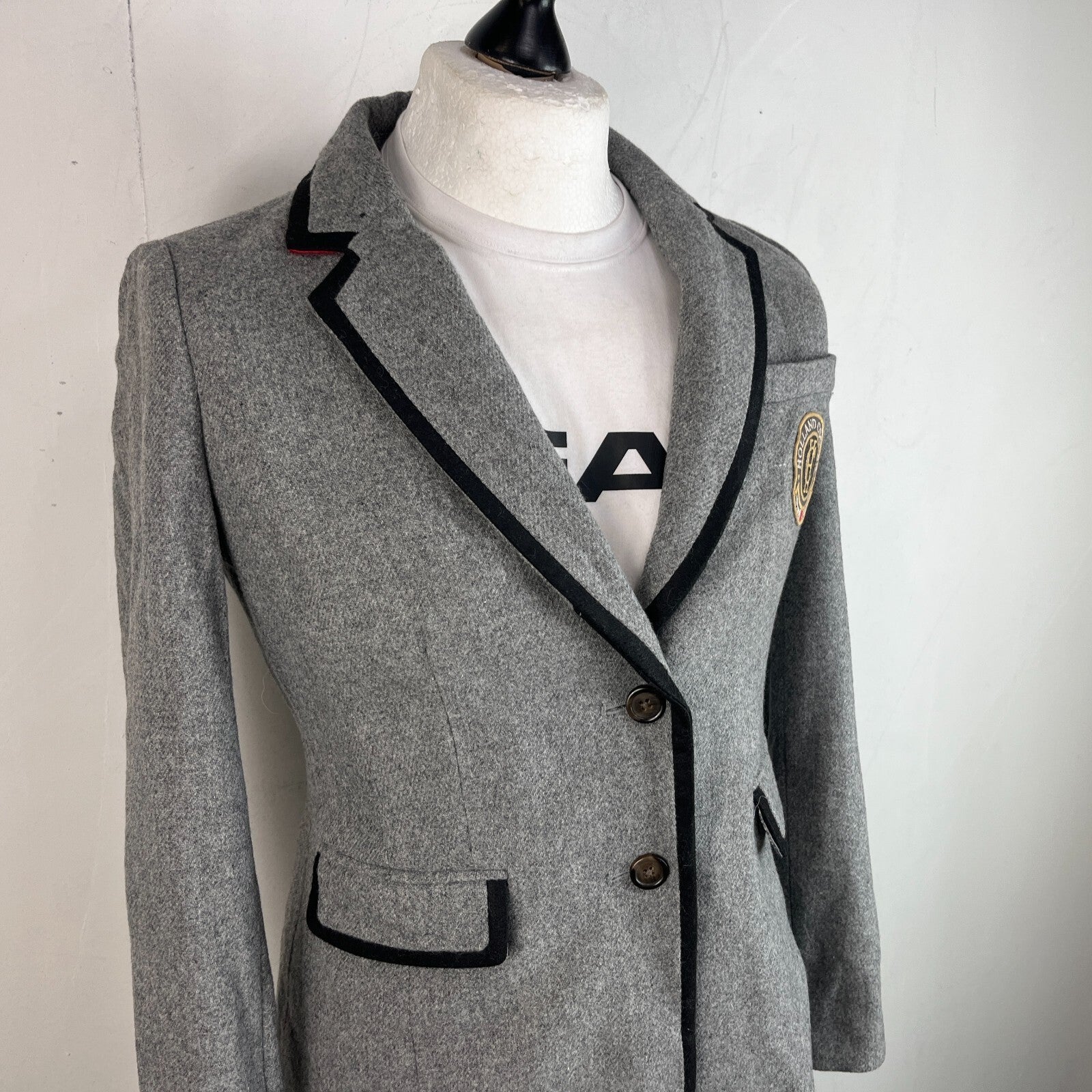 Boden Women's Grey Blazer Jacket Wool Blend Lined UK size 12 - VGC