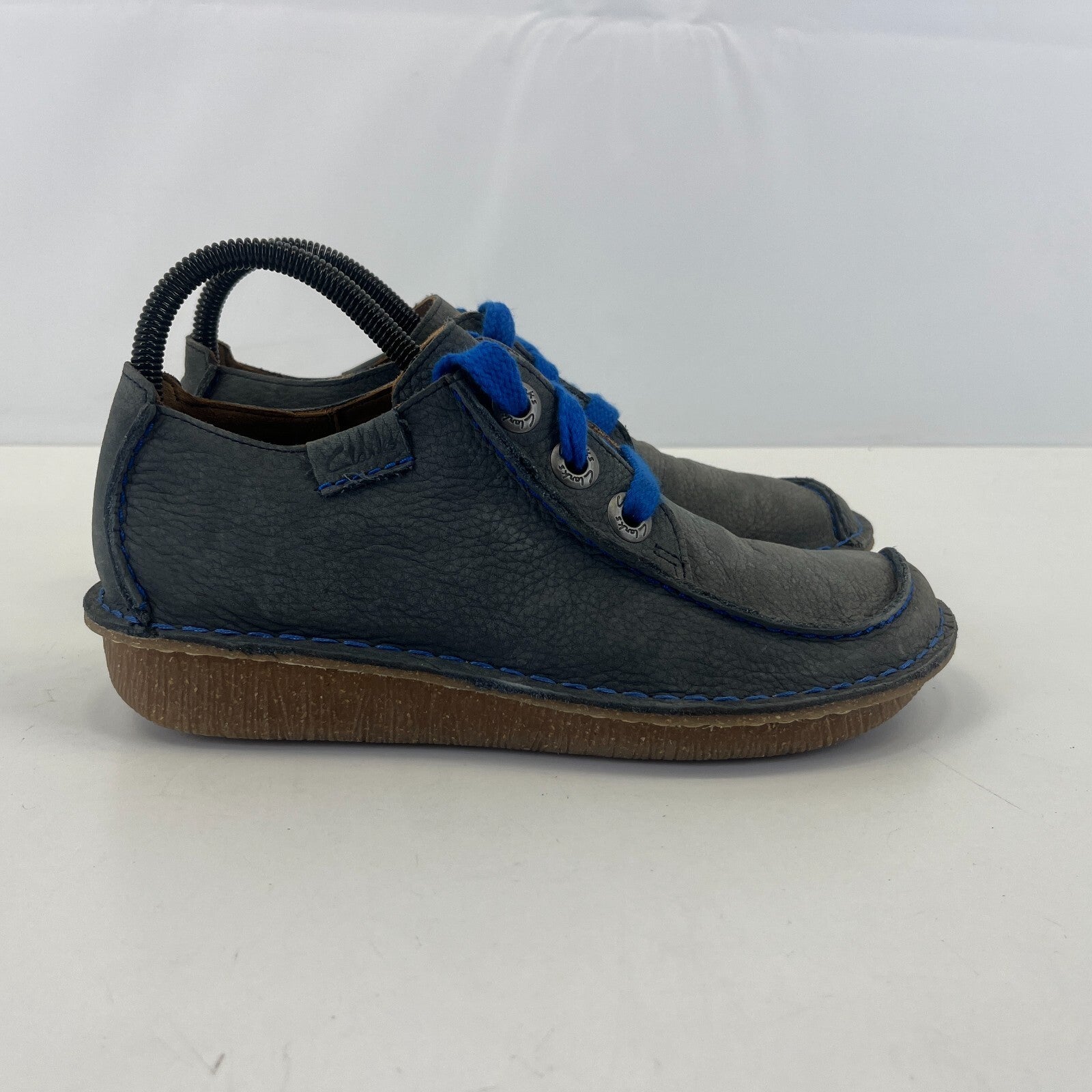 Clarks Artisan Leather Shoes Dark Grey size UK 5.5 EU 39 Women's Pastie Pasty