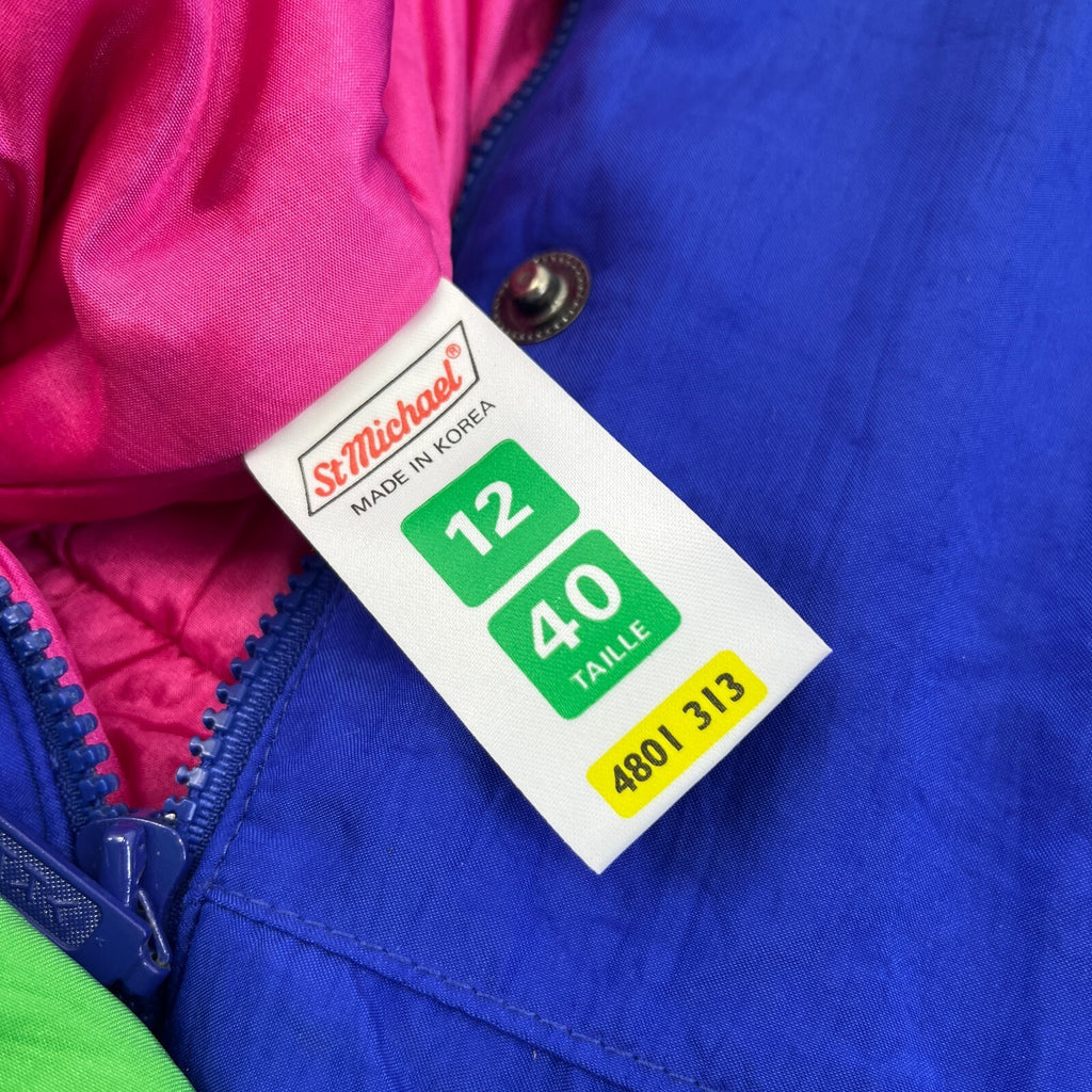 Vintage St Michael Women's Blue Snow Ski Suit One Piece size 12 - Near Mint